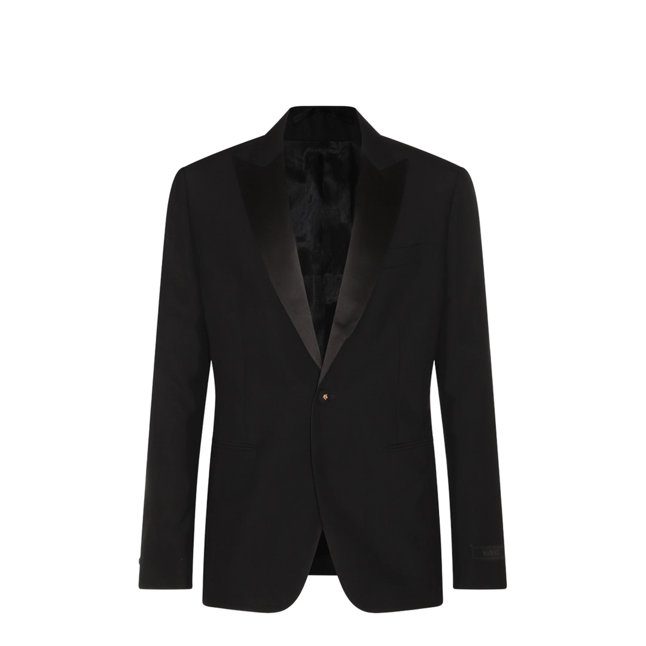 Single-Breasted Tailored Blazer Jacket Black - Image 3
