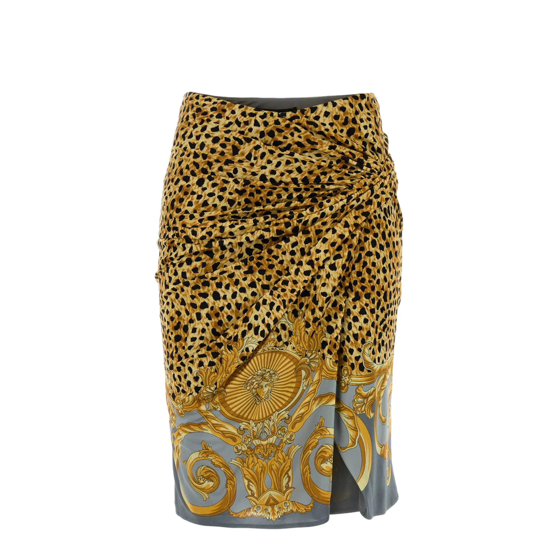 Skirt Cheetah Foulard On Responsible Heavy Viscose Liquid Jersey - Image 2