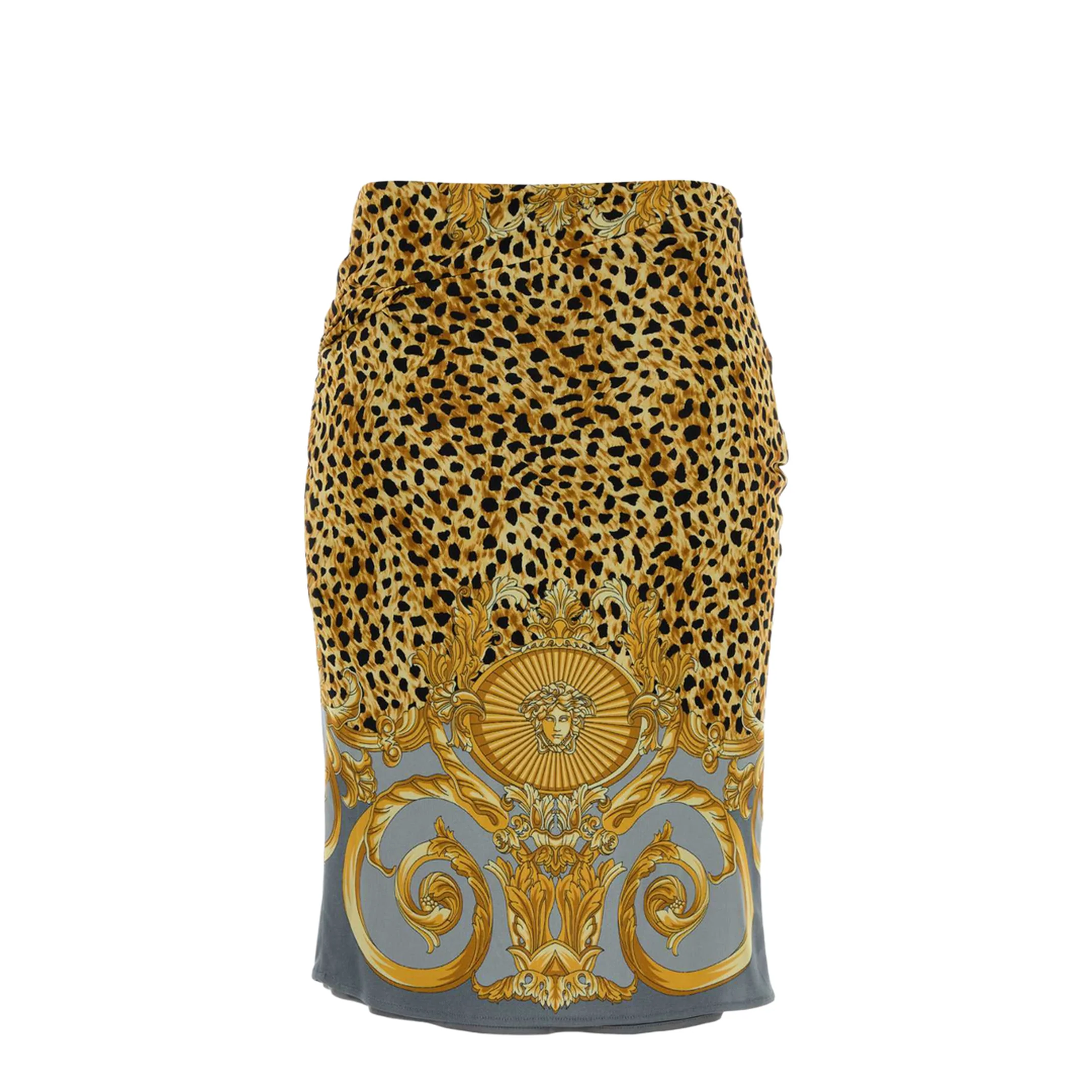 Skirt Cheetah Foulard On Responsible Heavy Viscose Liquid Jersey - Image 3