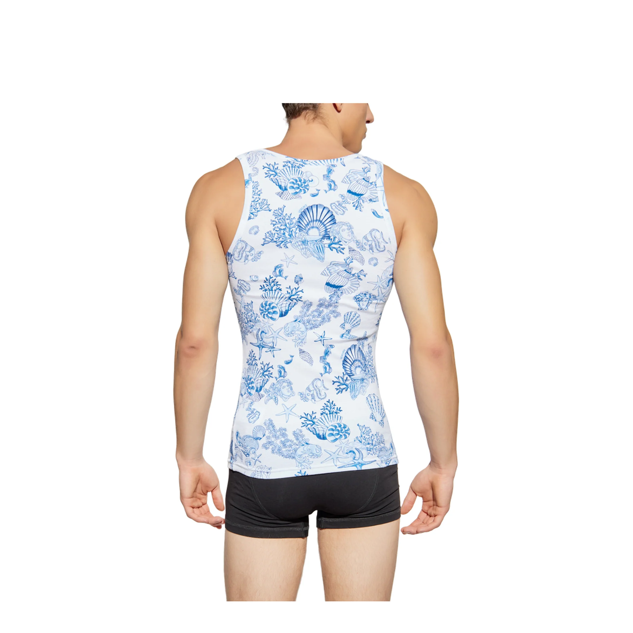 Men's Blue Coral Tank Top - Image 3