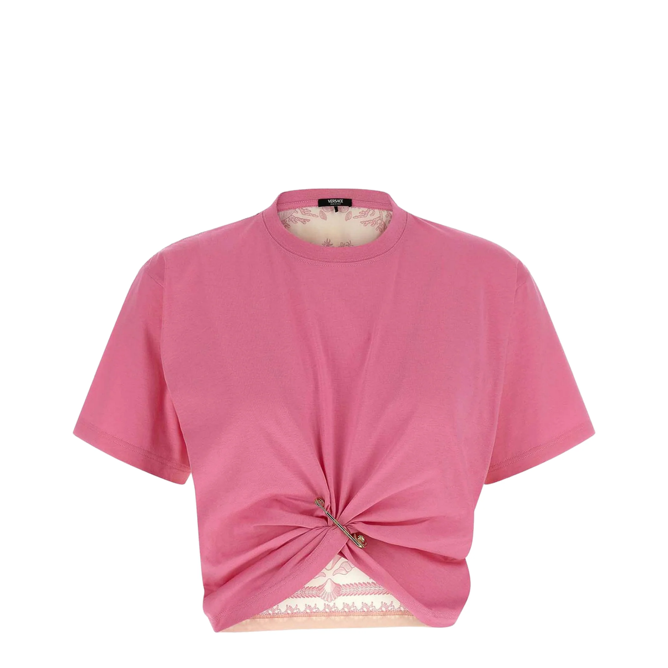 Pink T-Shirt Combined Fabrics - Image 4