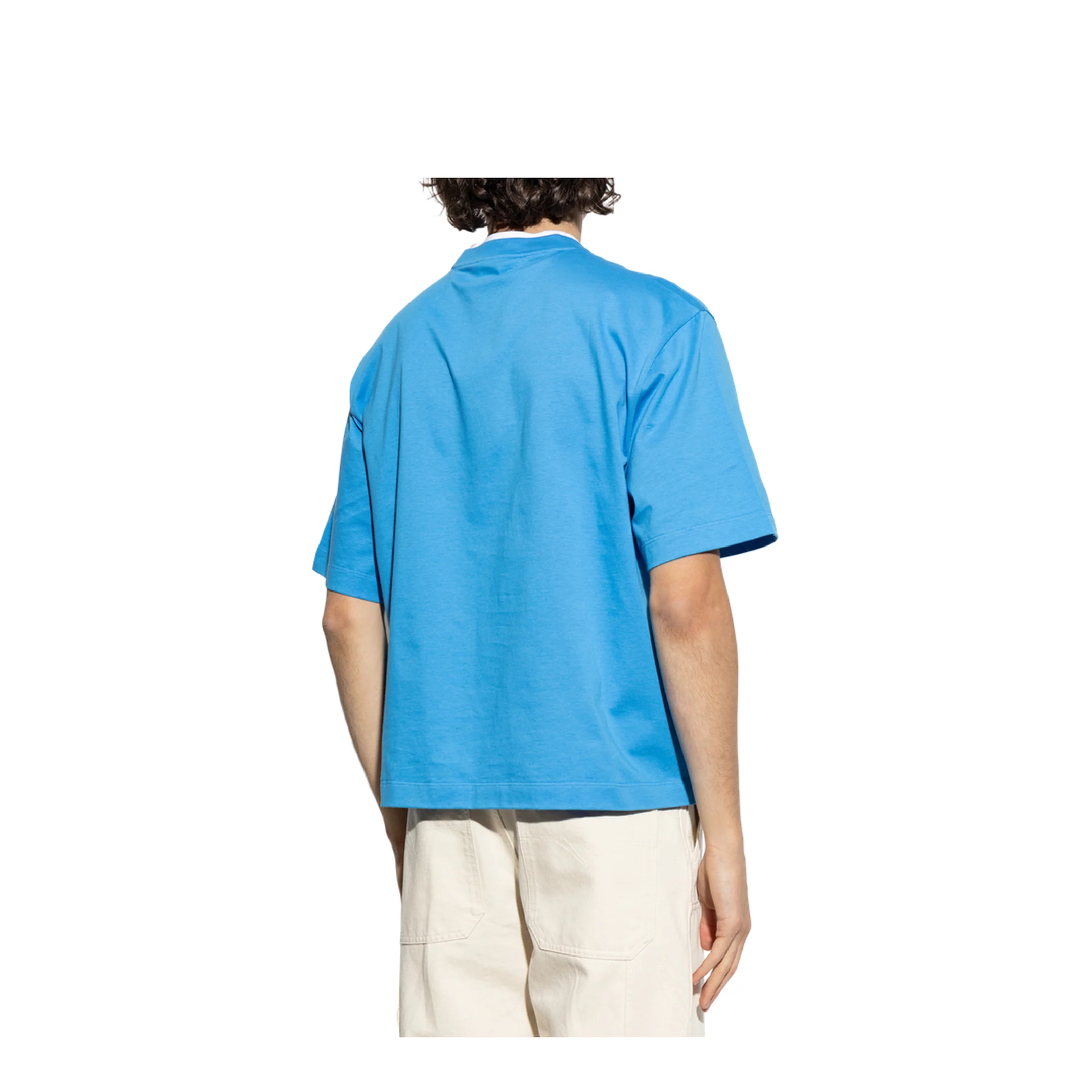 Embroidered Medusa Boxy T-Shirt Blue - Image 3