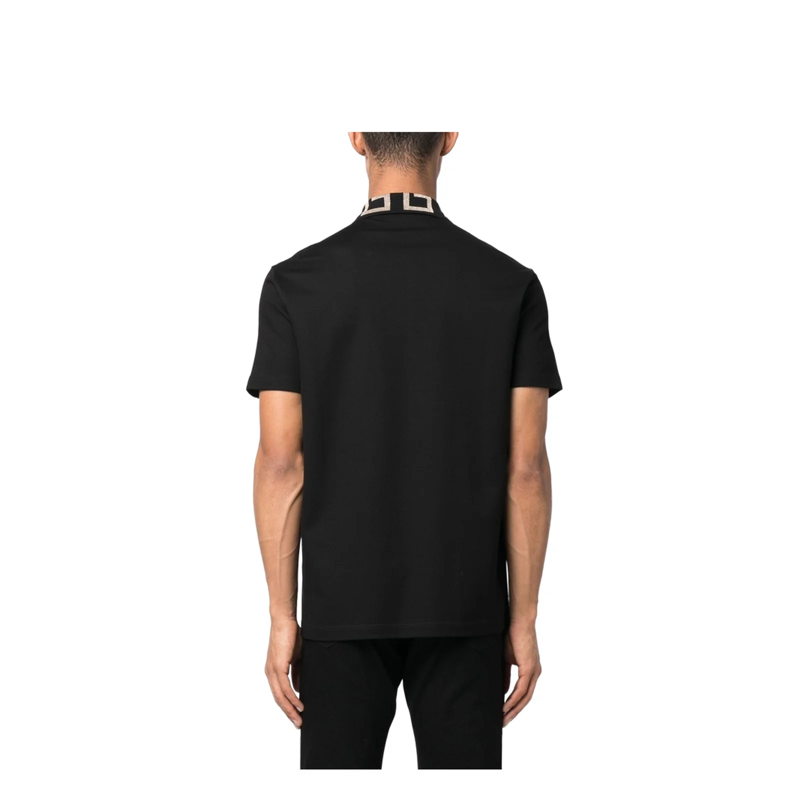 Greca Polo Shirt Black - Image 2