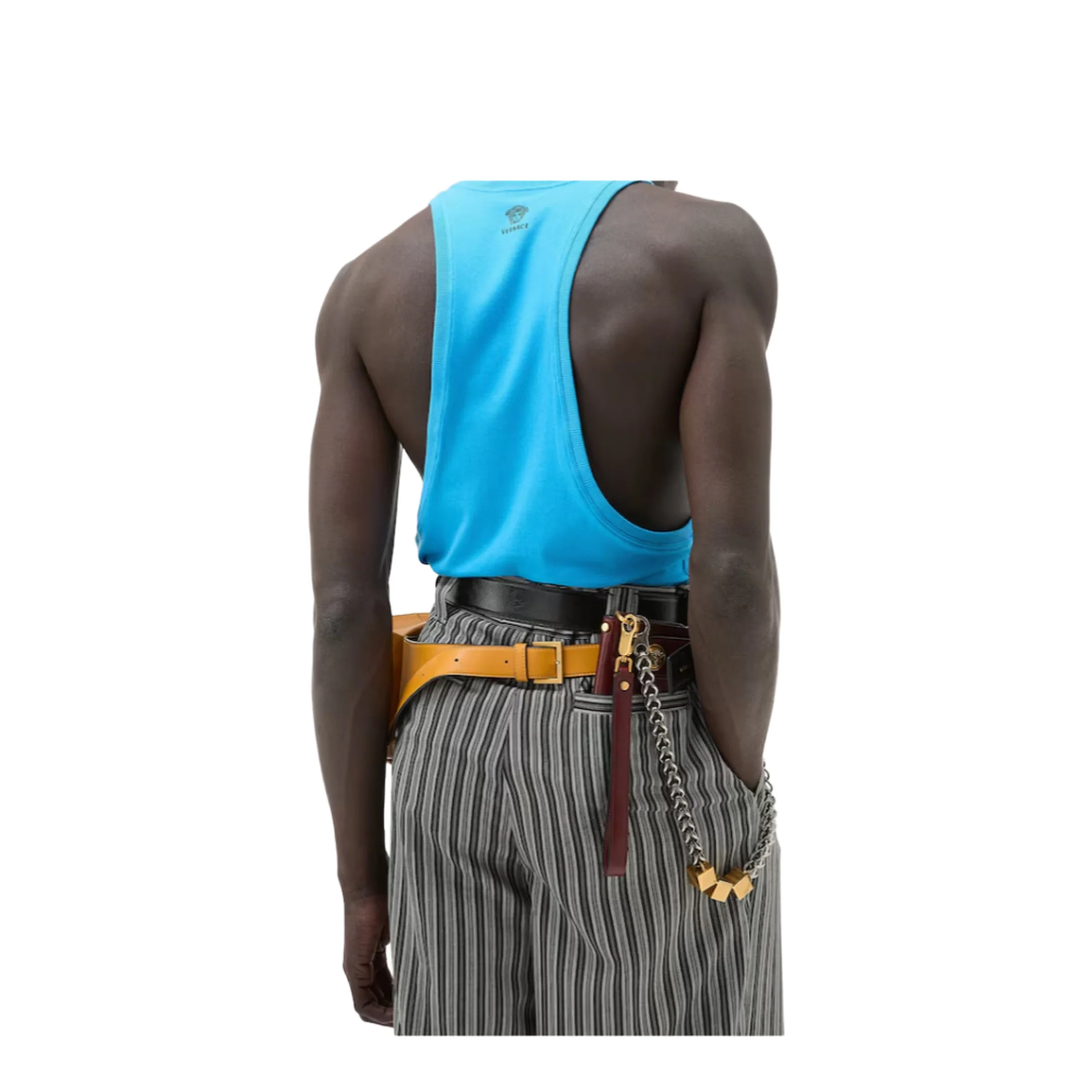 Cotton-Jersey Tank Top Light Blue - Image 4