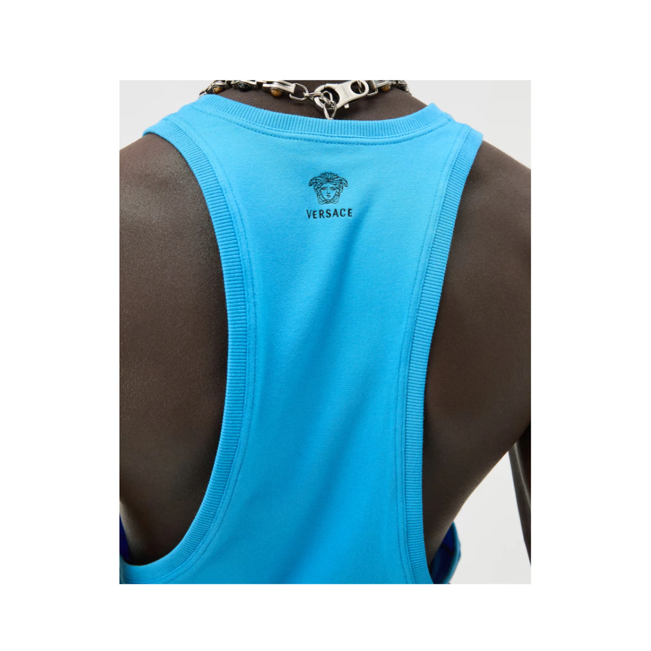 Cotton-Jersey Tank Top Light Blue - Image 5