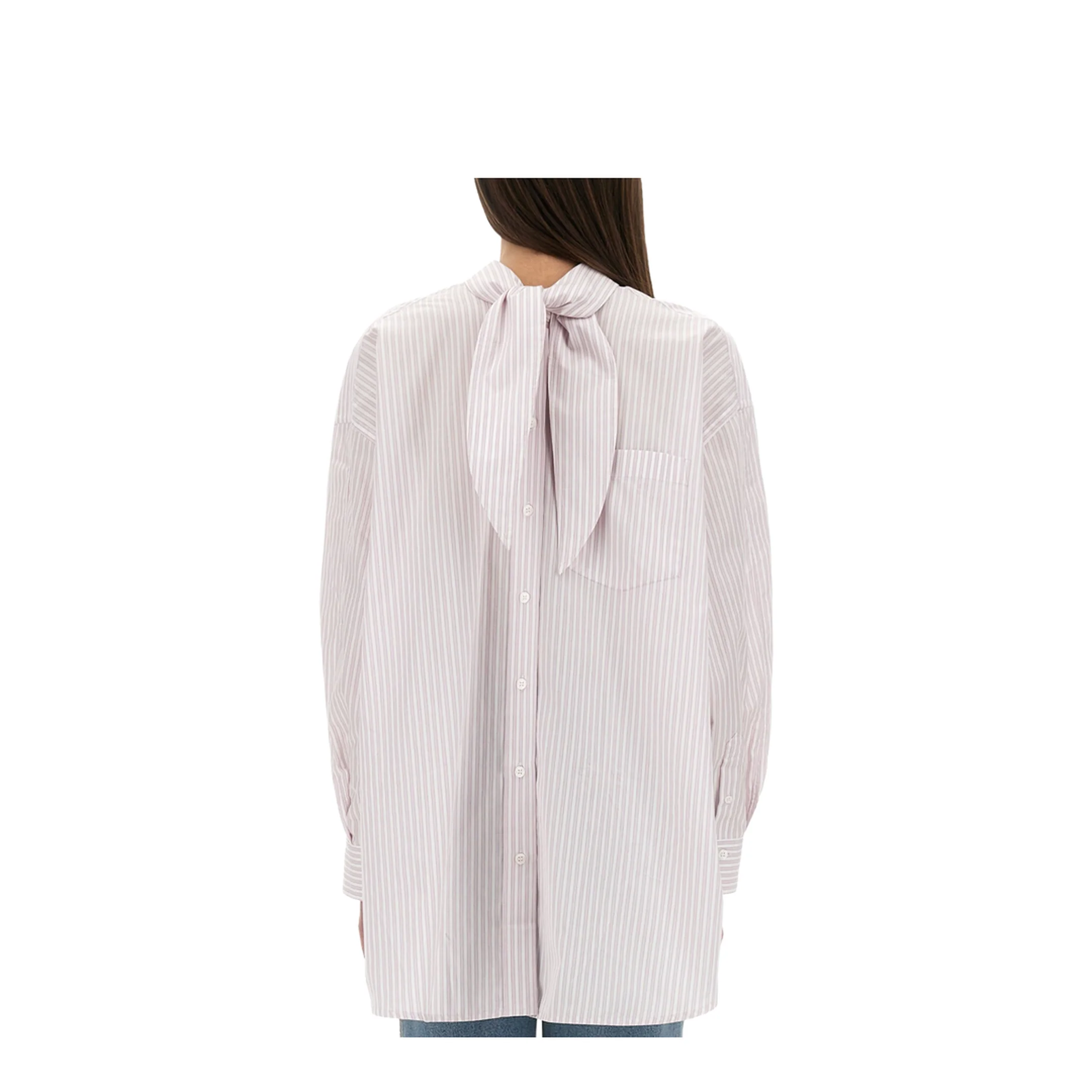 Blouse with Knotted Collar - Image 3
