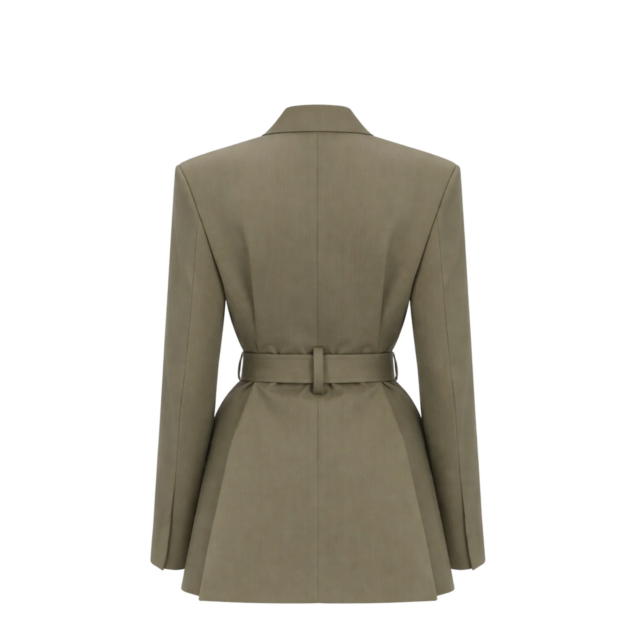 Tailored Blazer With Belt - Image 3