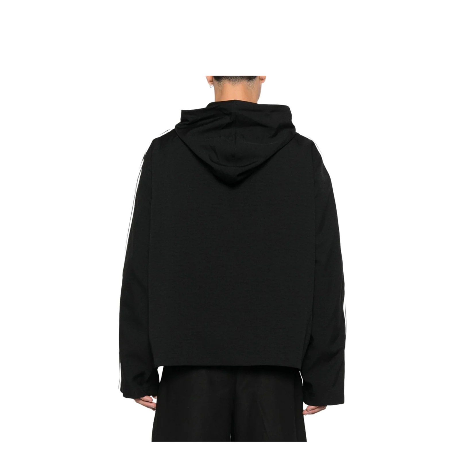 Hooded Neckline Zip Fastening Long Sleeves Relaxed Fit Hoodie - Image 3