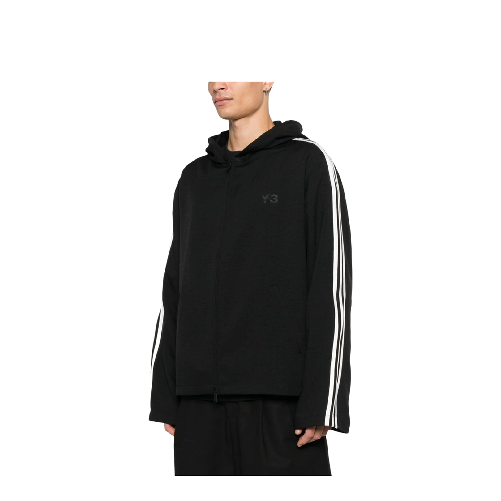 Hooded Neckline Zip Fastening Long Sleeves Relaxed Fit Hoodie - Image 5