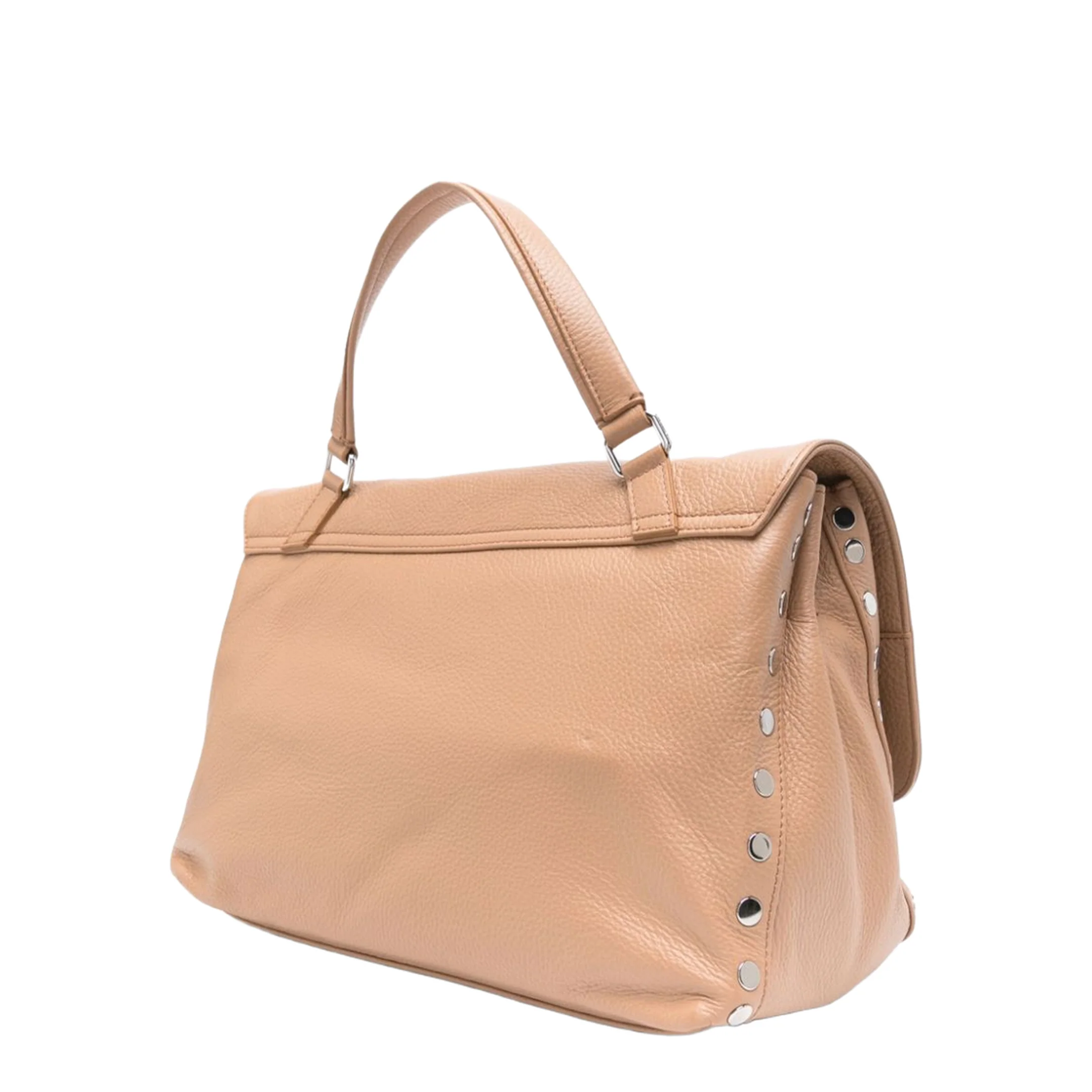 Postina Daily Medium Leather Handbag - Light Brown - Image 2