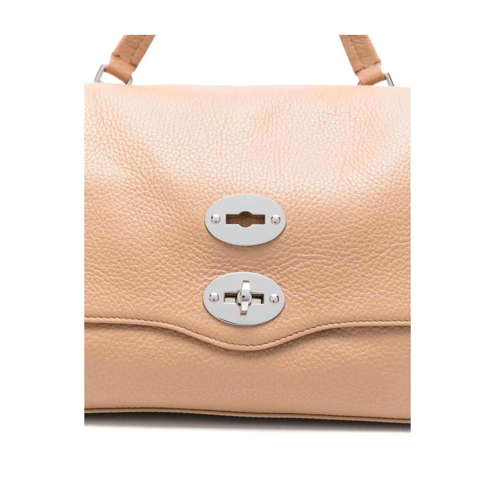 Postina Daily Small Leather Handbag - Light Brown - Image 2