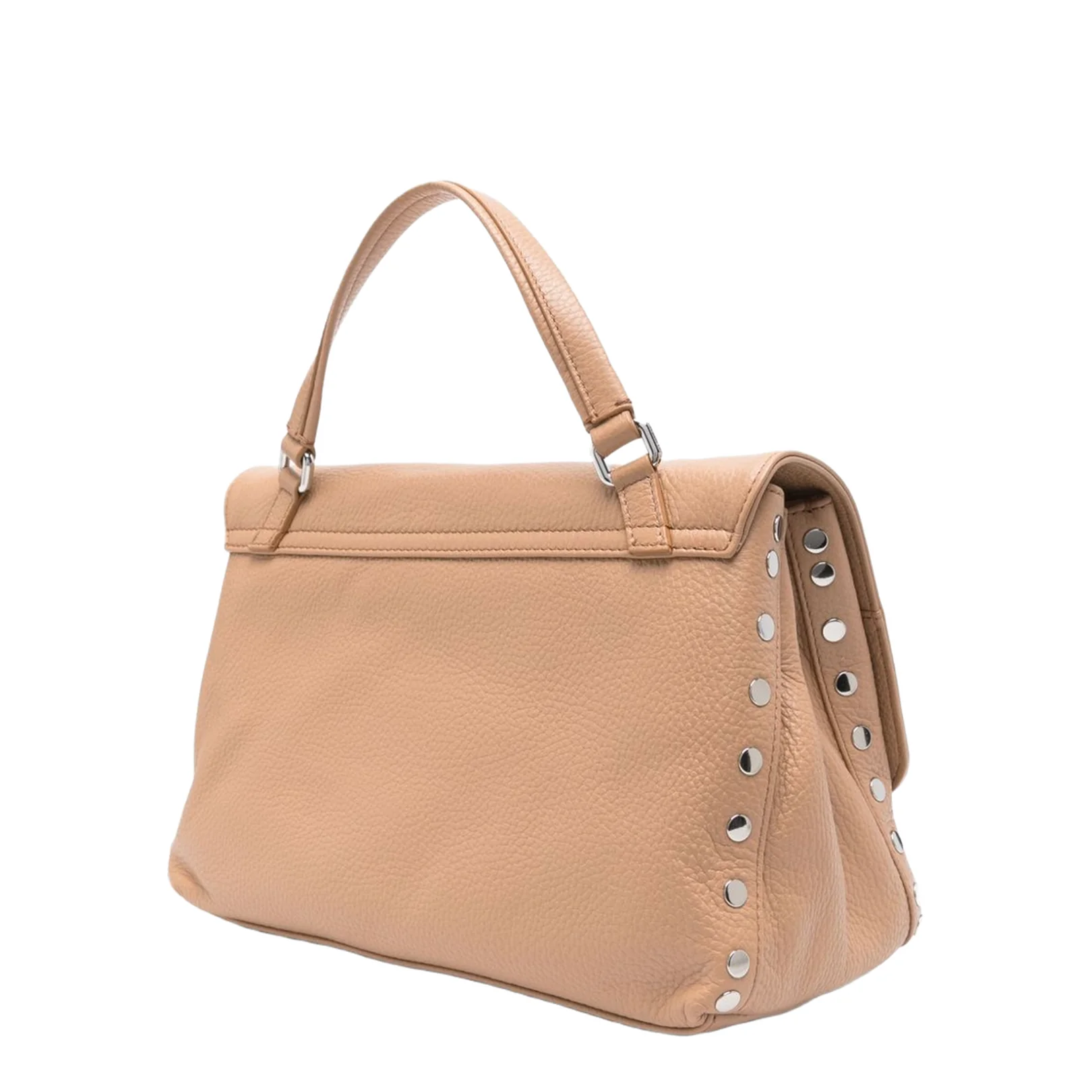 Postina Daily Small Leather Handbag - Light Brown - Image 3