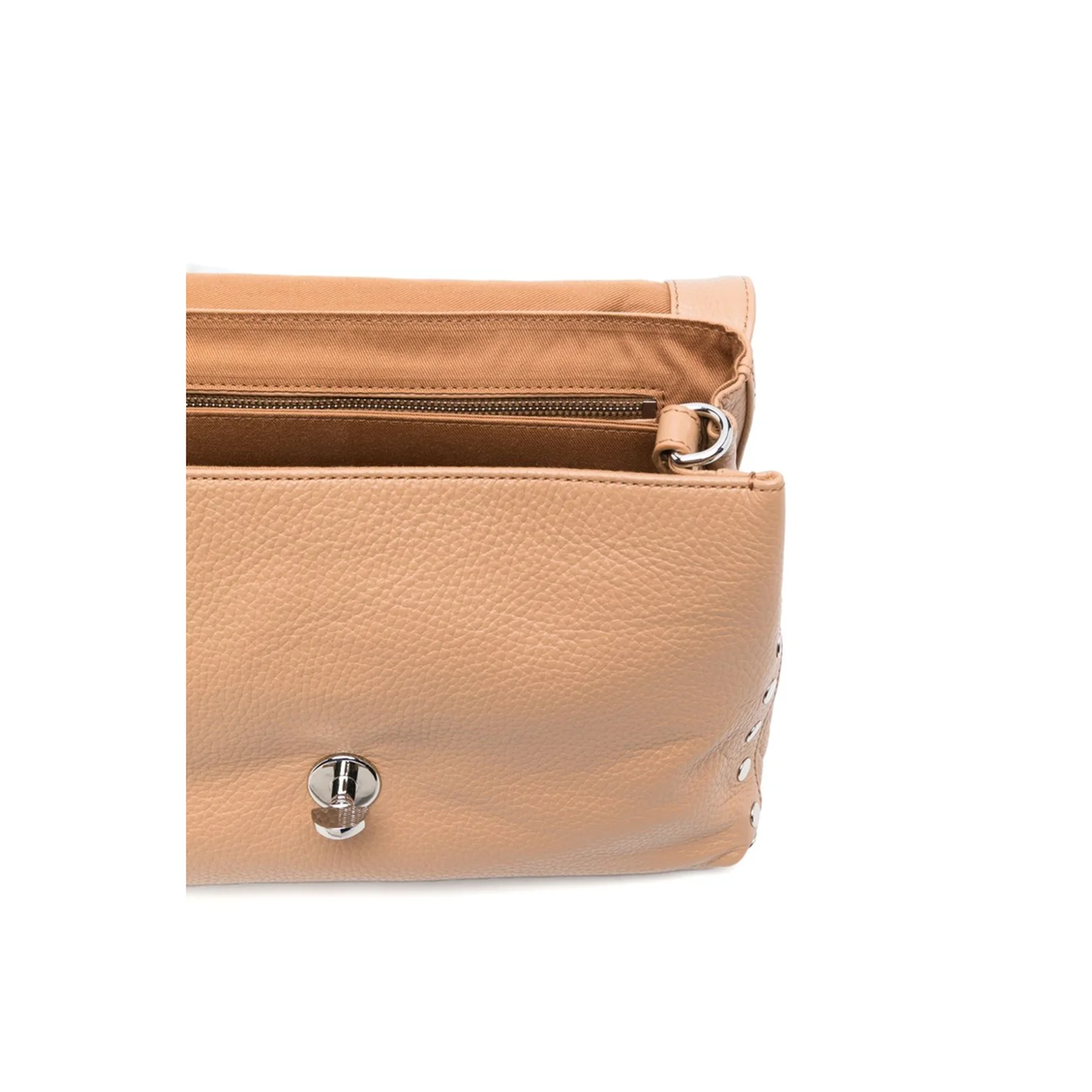Postina Daily Small Leather Handbag - Light Brown - Image 4