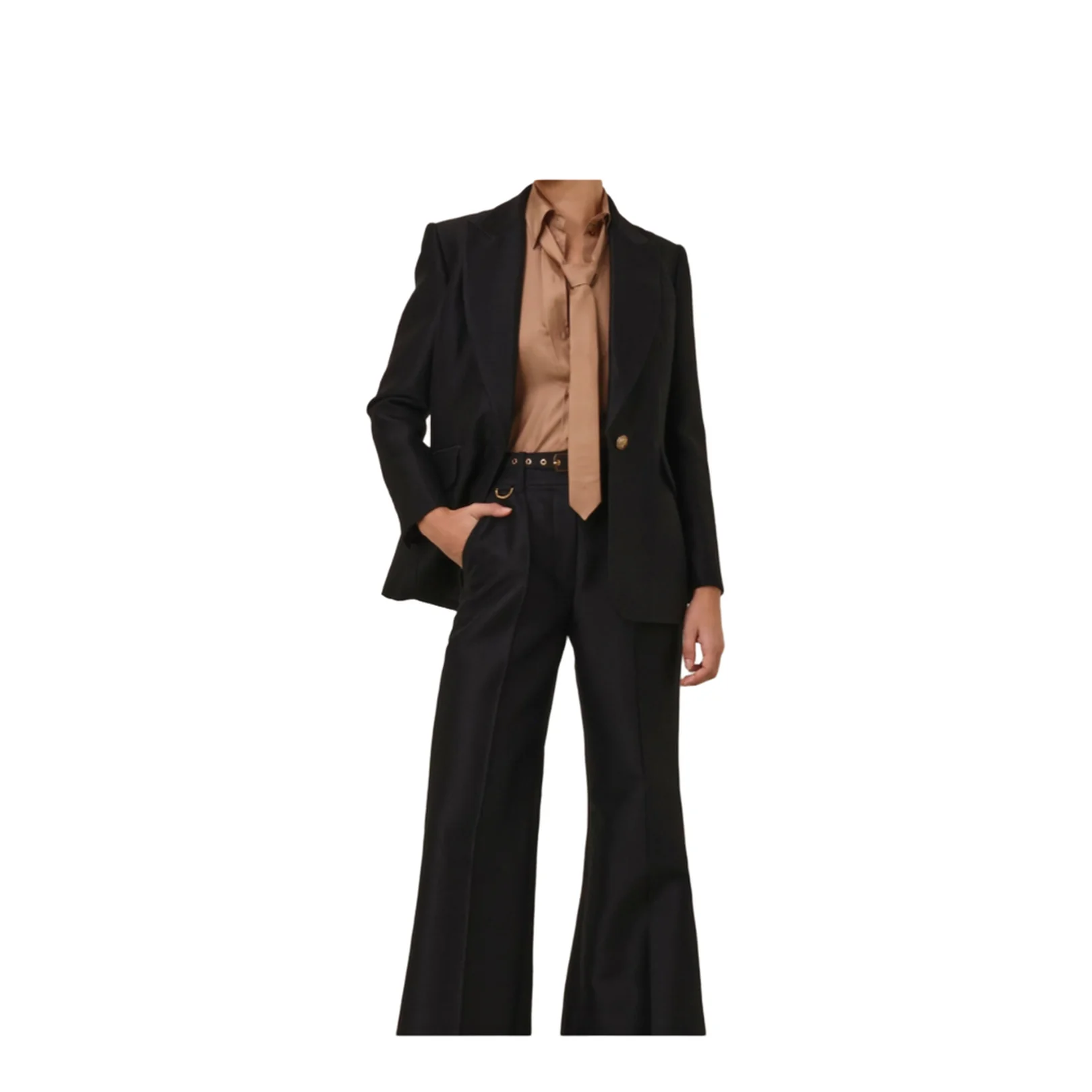 Black Wool Blend Hypnotic Blazer - Image 2