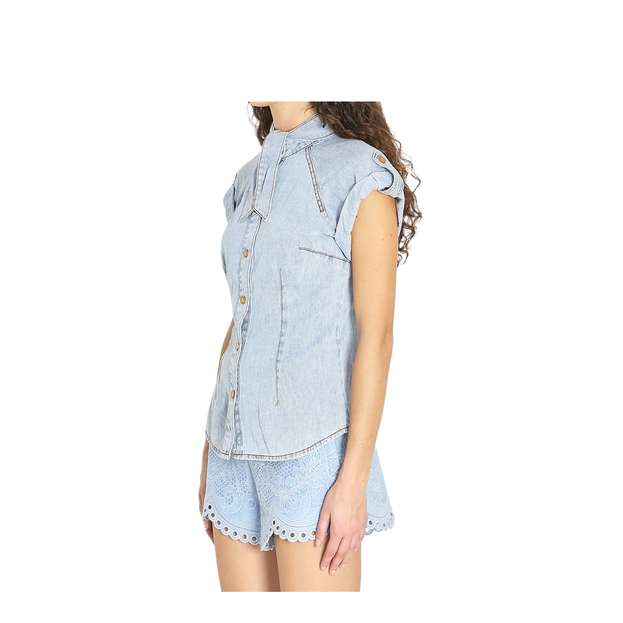 Bow-tie denim top - Image 2