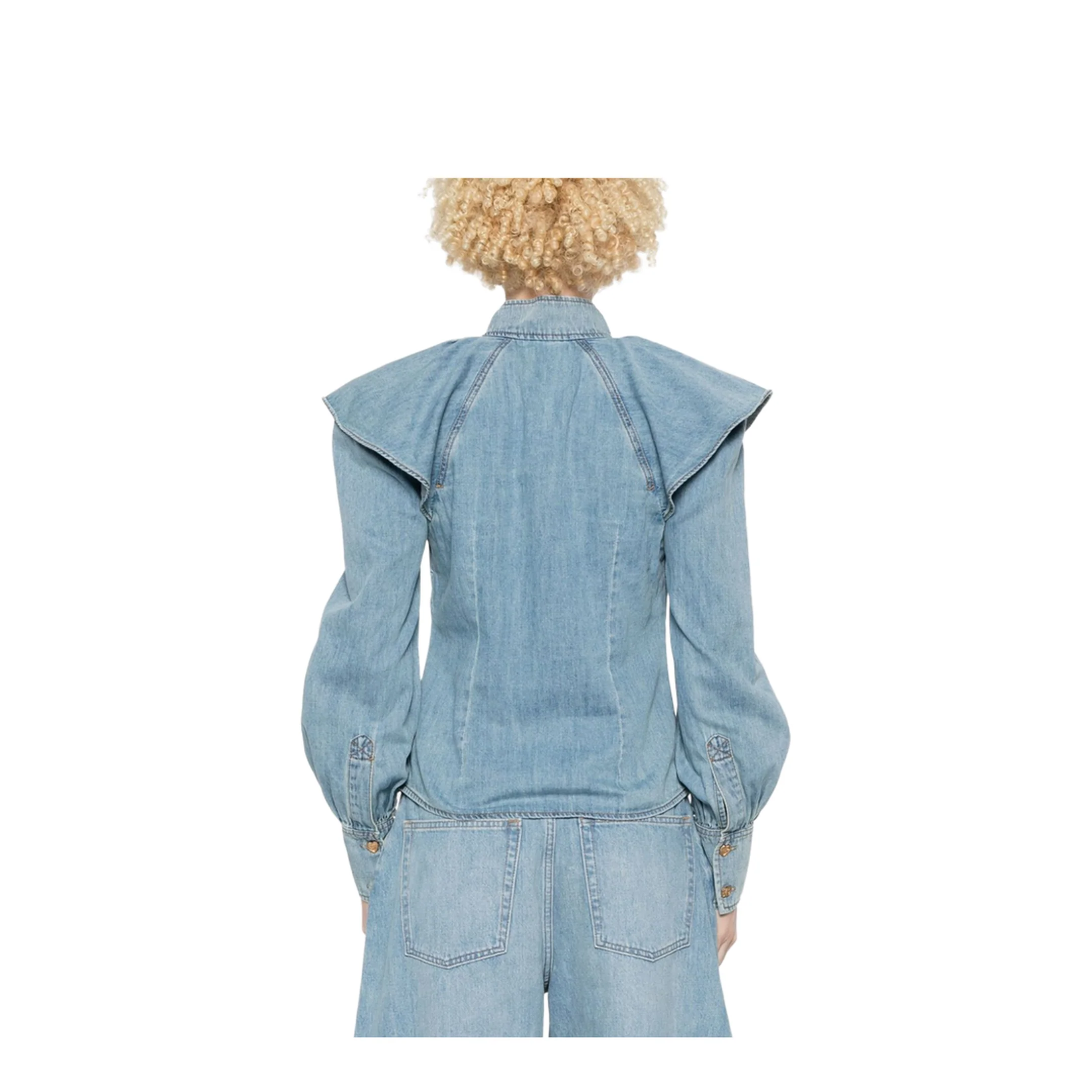Crush Denim Shirt - Blue - Image 2