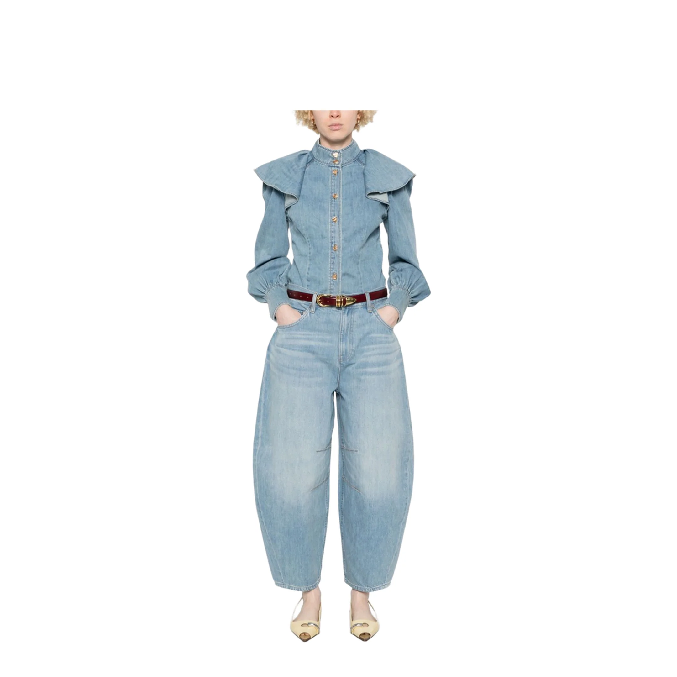 Crush Denim Shirt - Blue - Image 4