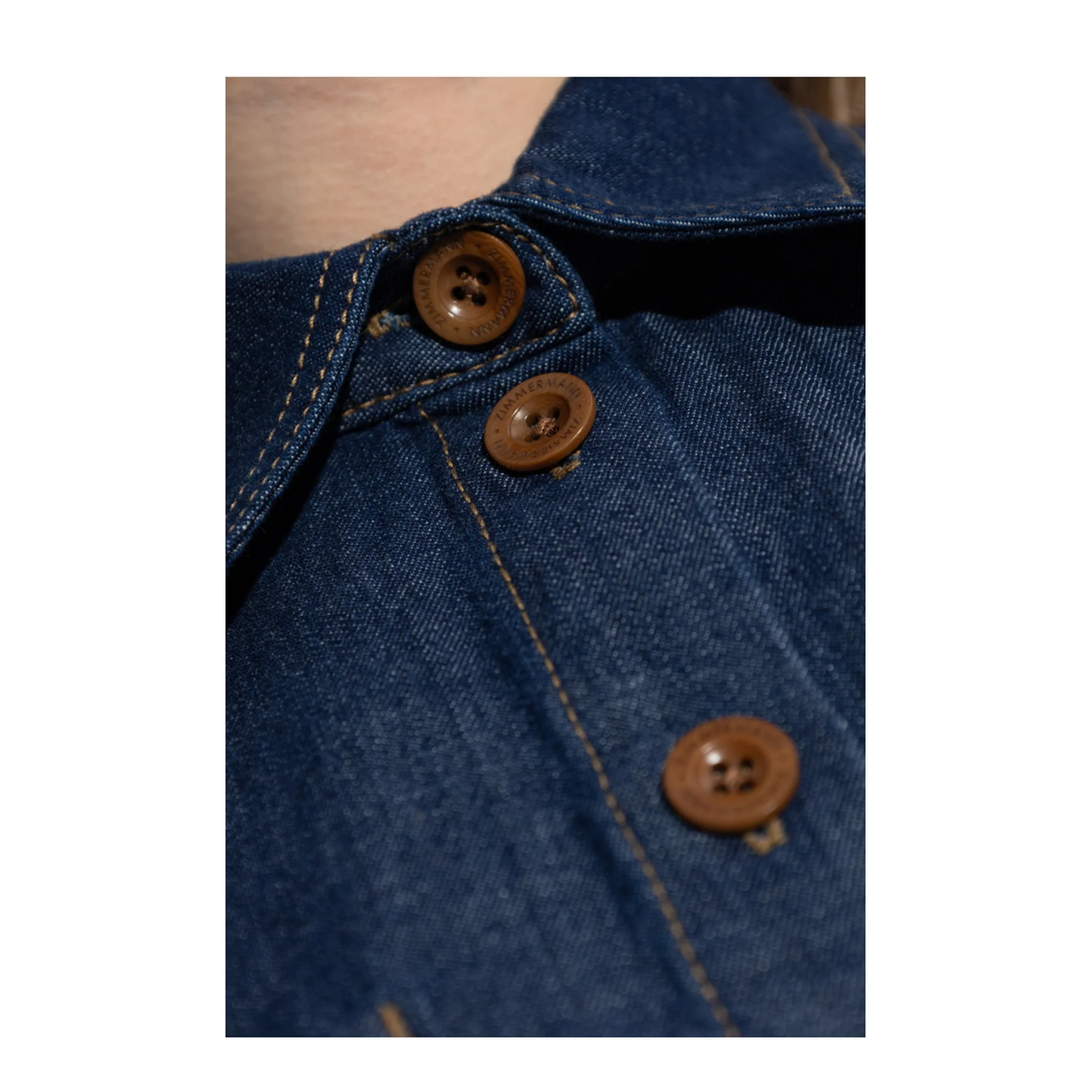 Denim Shirt with Fringes - Image 5