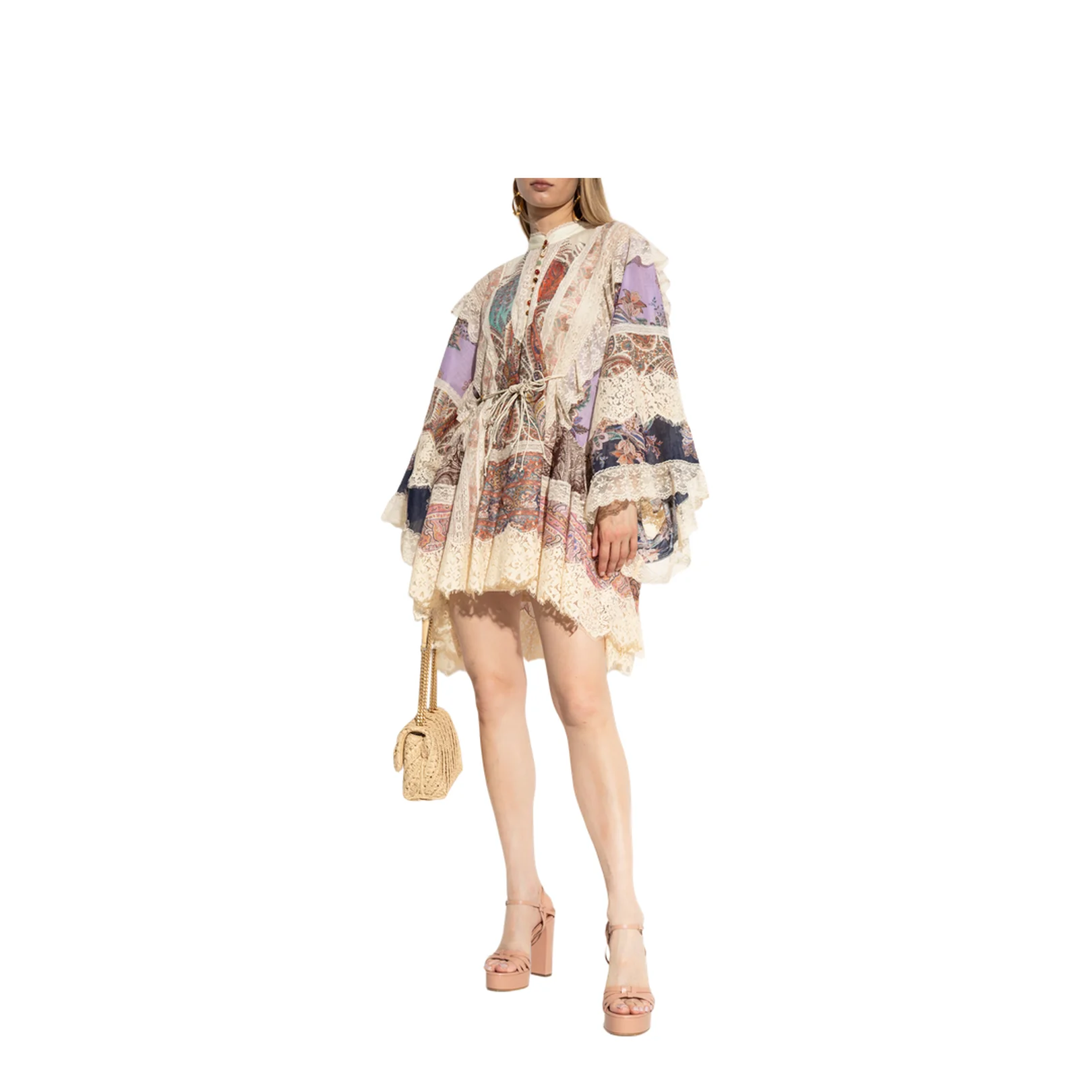 Rhiannon Printed Cotton Mini Dress - Image 2