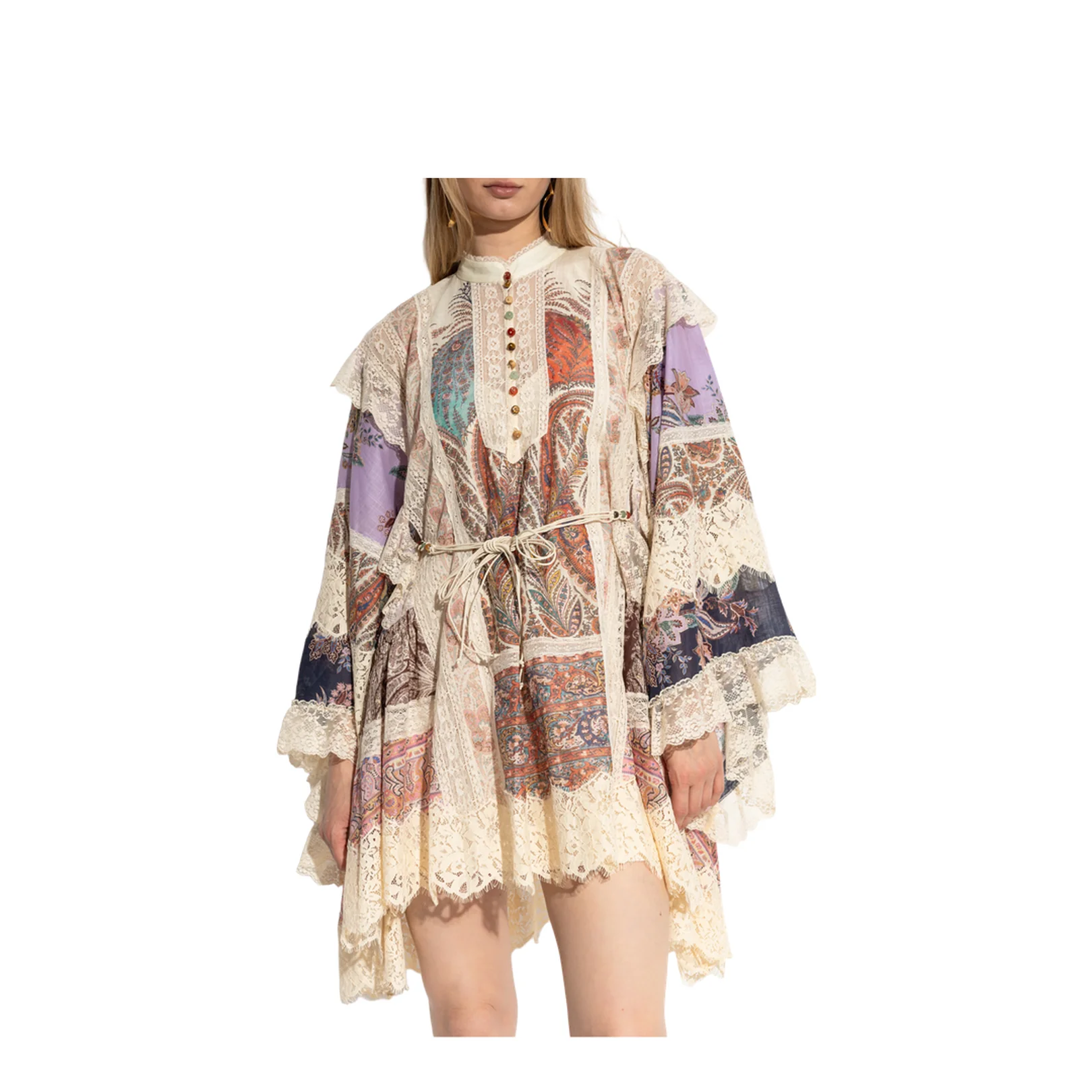 Rhiannon Printed Cotton Mini Dress - Image 3