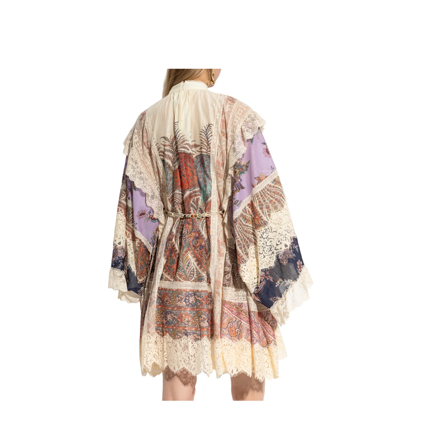 Rhiannon Printed Cotton Mini Dress - Image 4