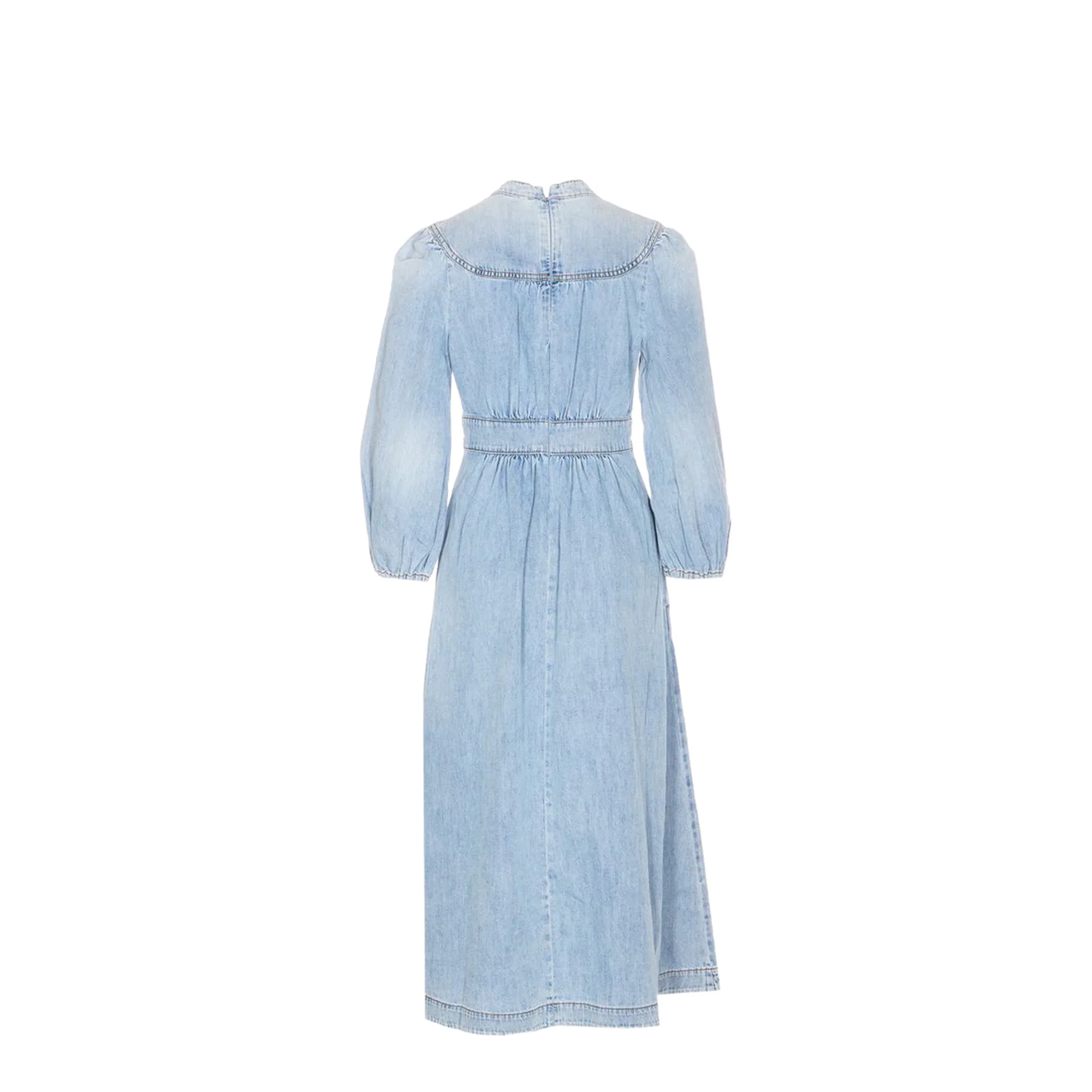Denim Midi Dress - Blue - Image 2