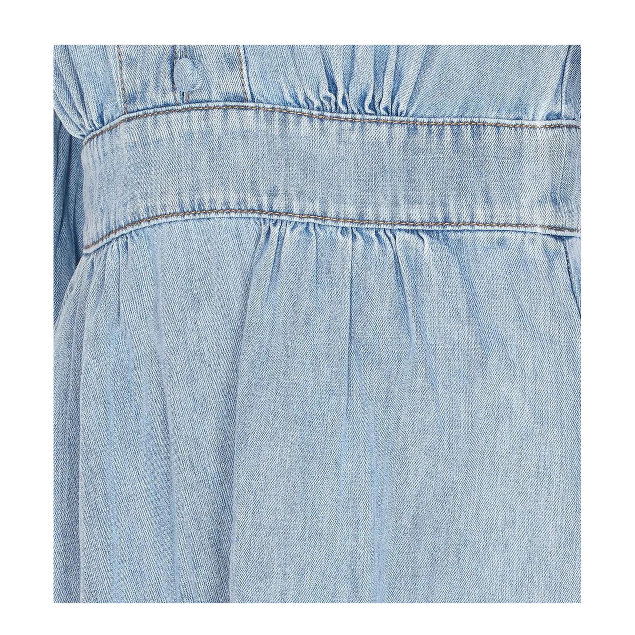 Denim Midi Dress - Blue - Image 4