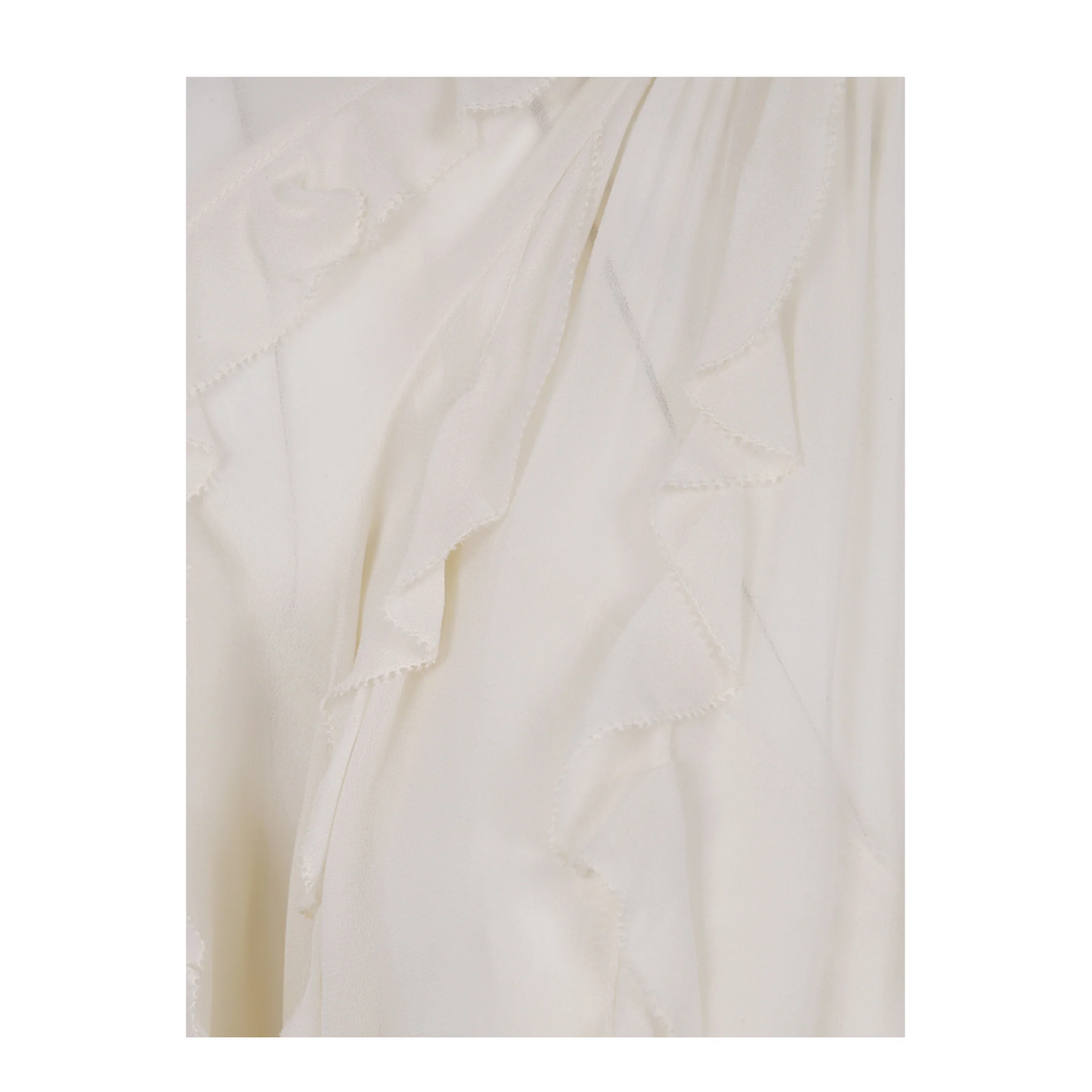 "FRILL" BILLOW BLOUSE WHITE - Image 3