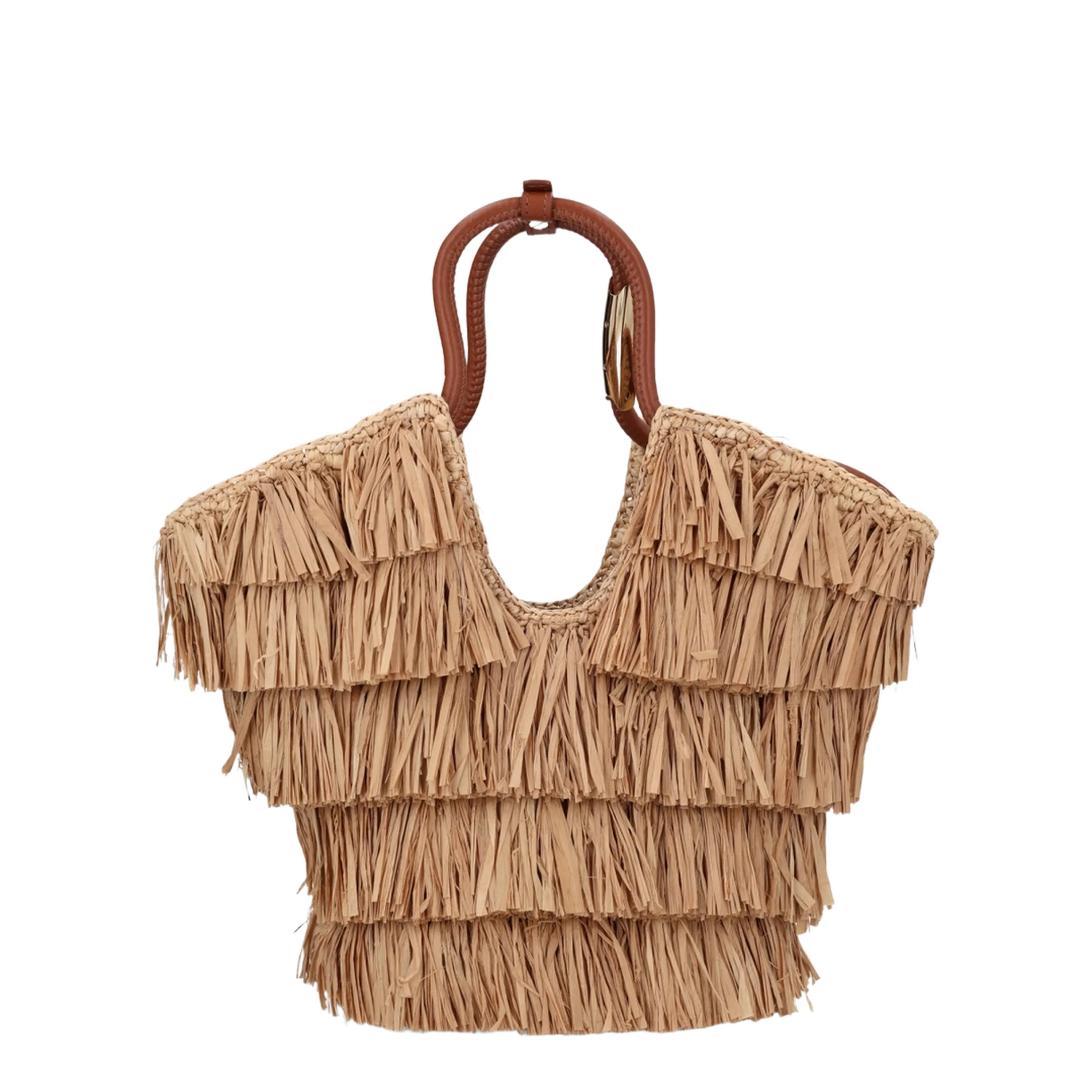 Goldentime Fringed Tote Bag - Image 3