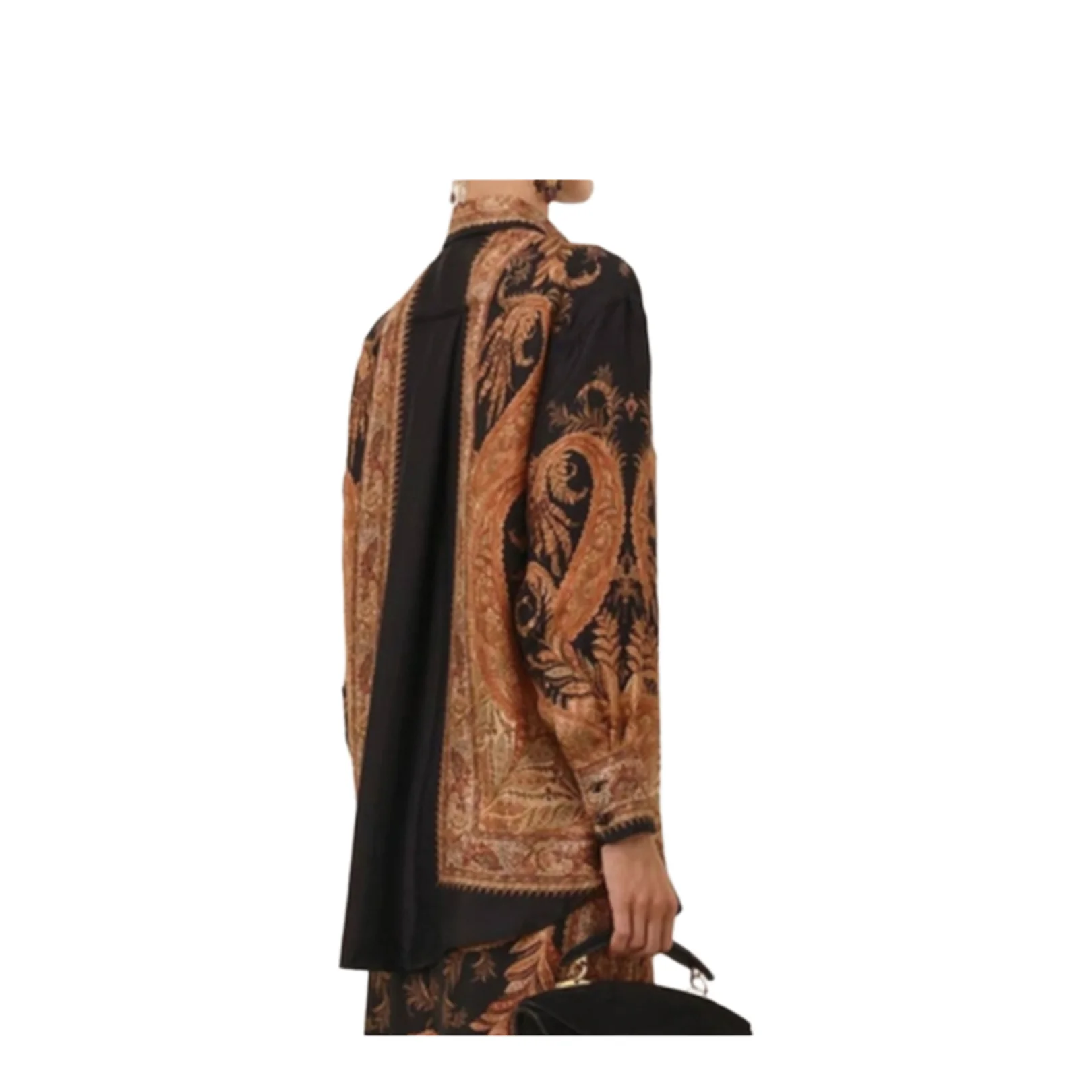 Hypnotic Satin Shirt Denim Paisley - Image 4