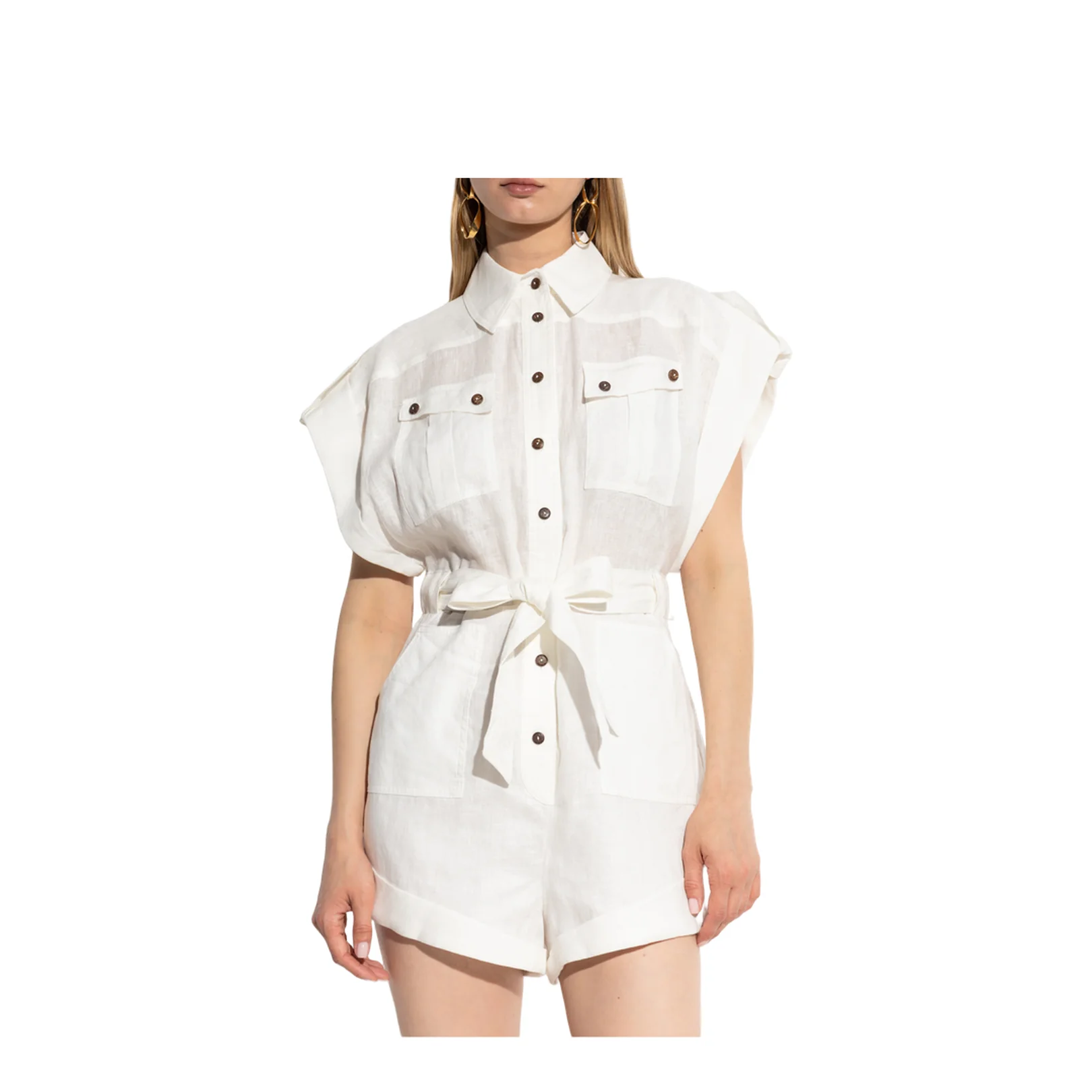 Jumpsuit Waist Belt White - Image 3
