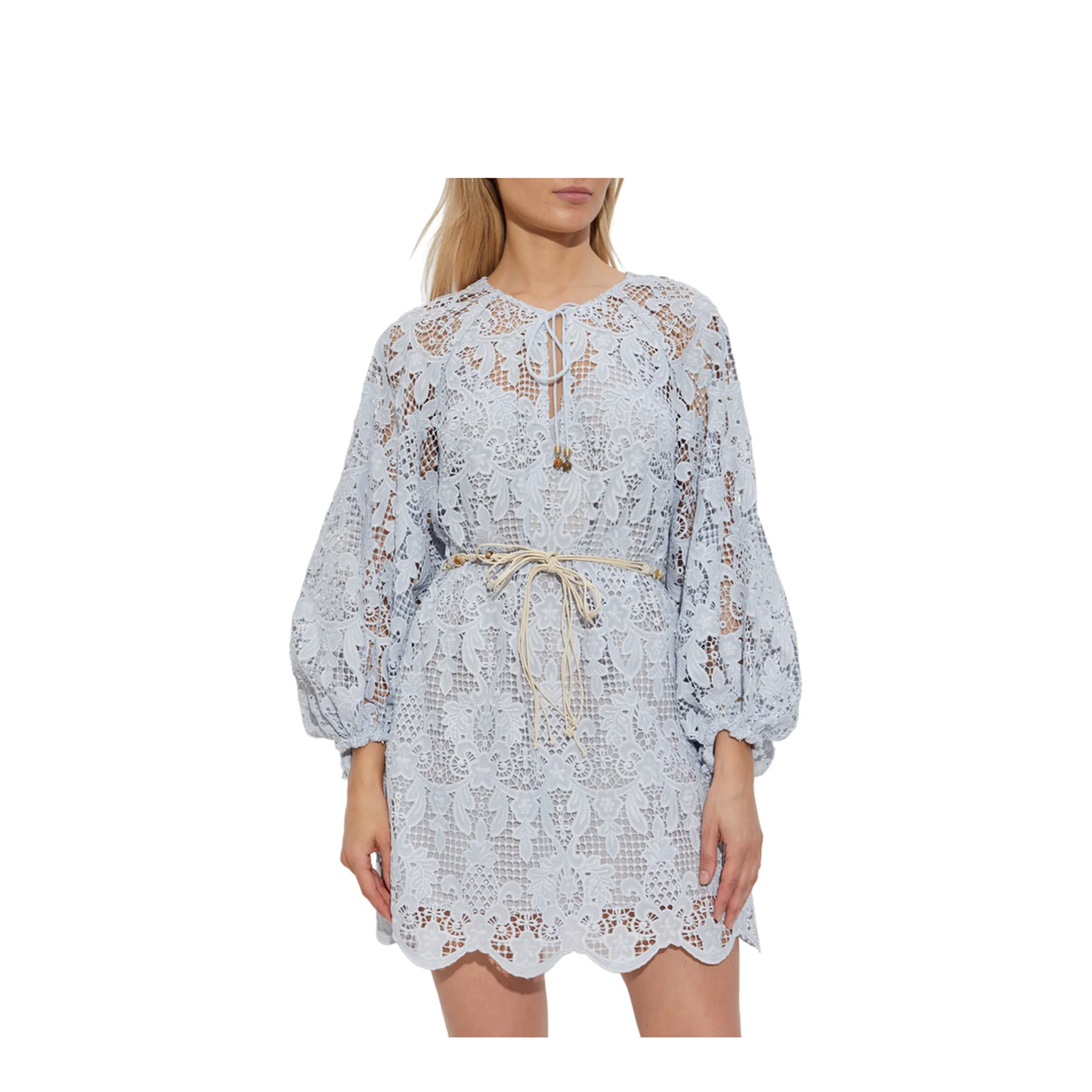 Lace Dress Light Blue - Image 3