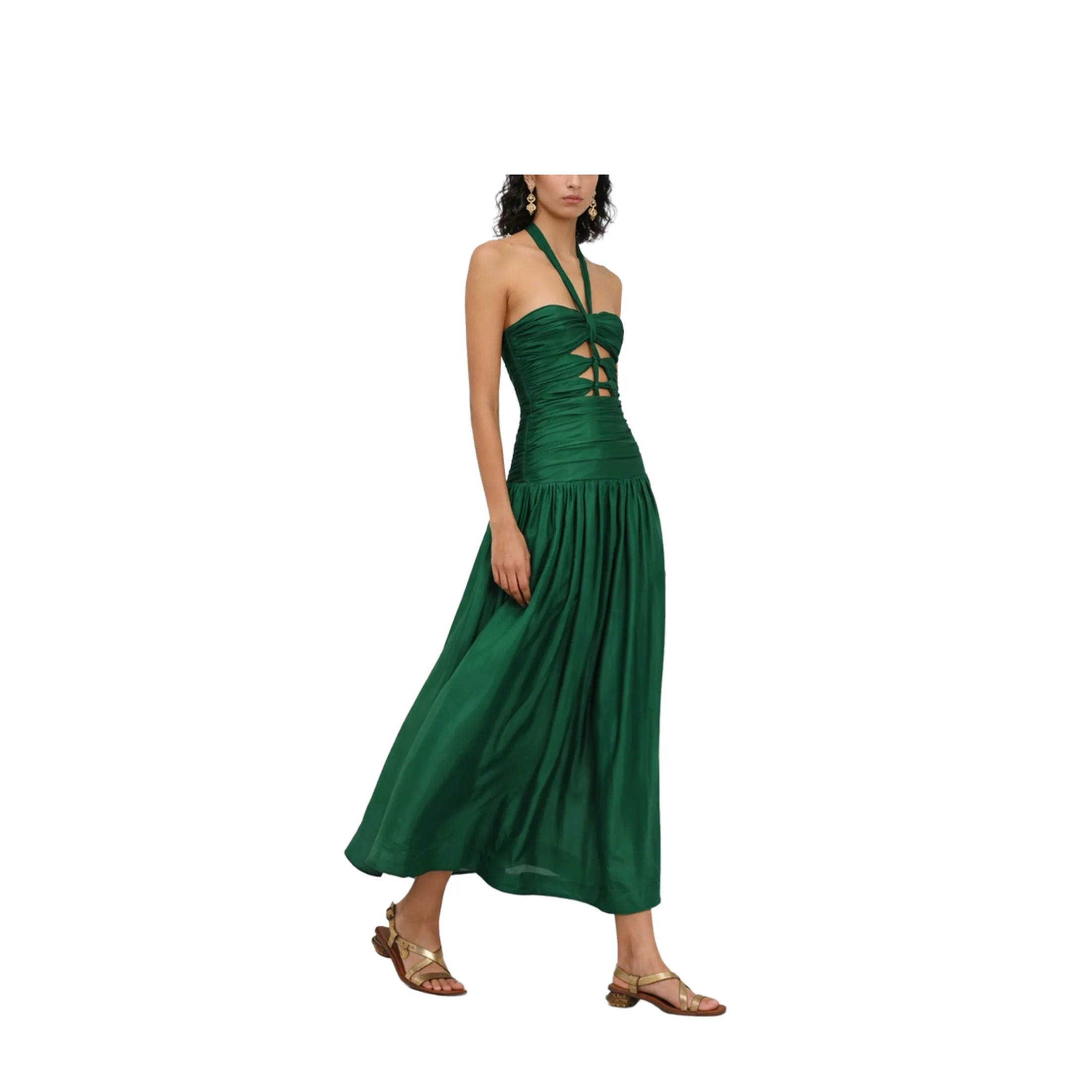 MIDI DRESS WITH KNOTS DAYLIGHT - Image 2