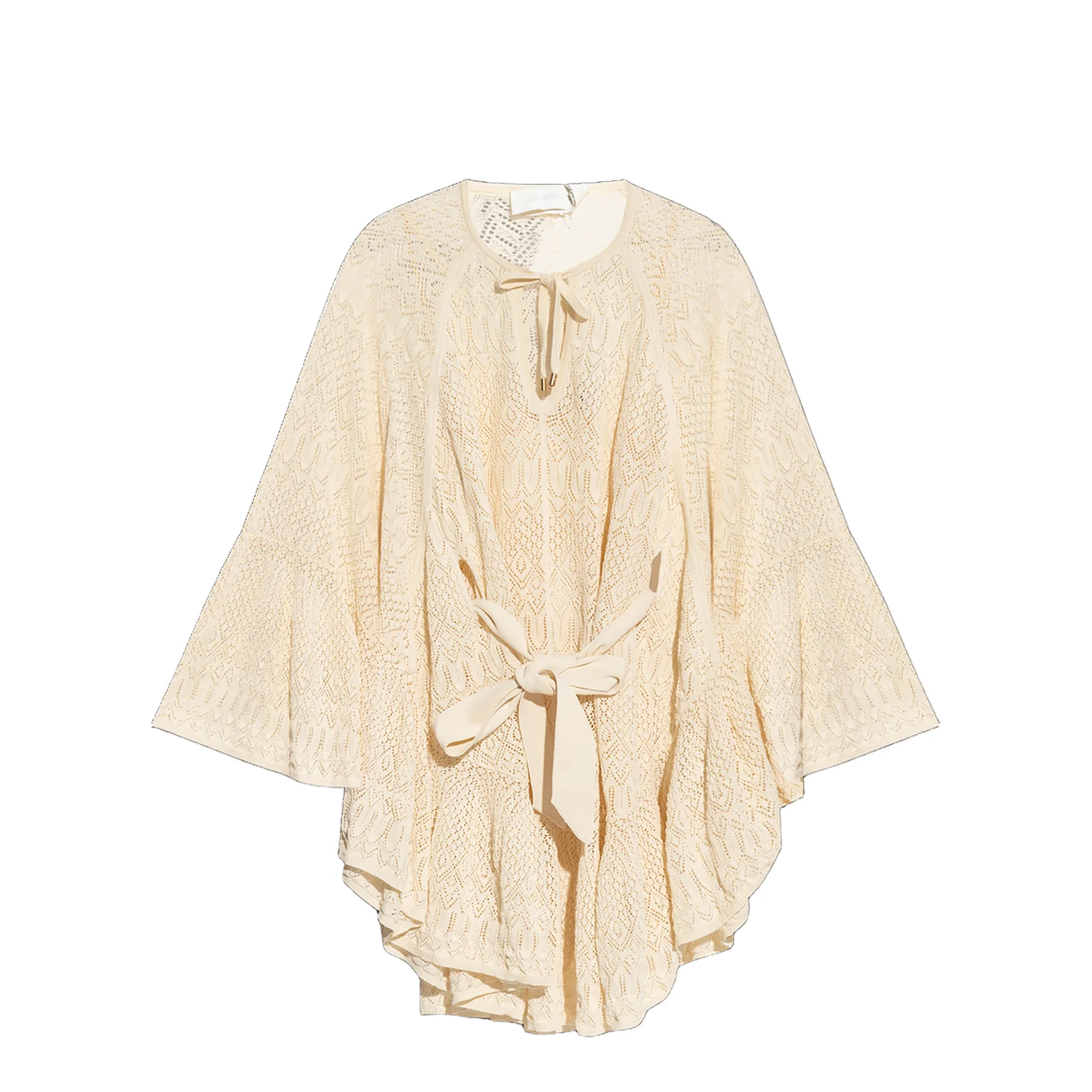 Oversize Short Dress Cream Knit