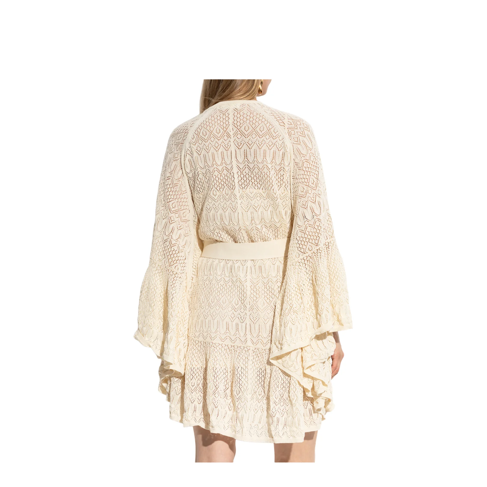 Oversize Short Dress Cream Knit - Image 4
