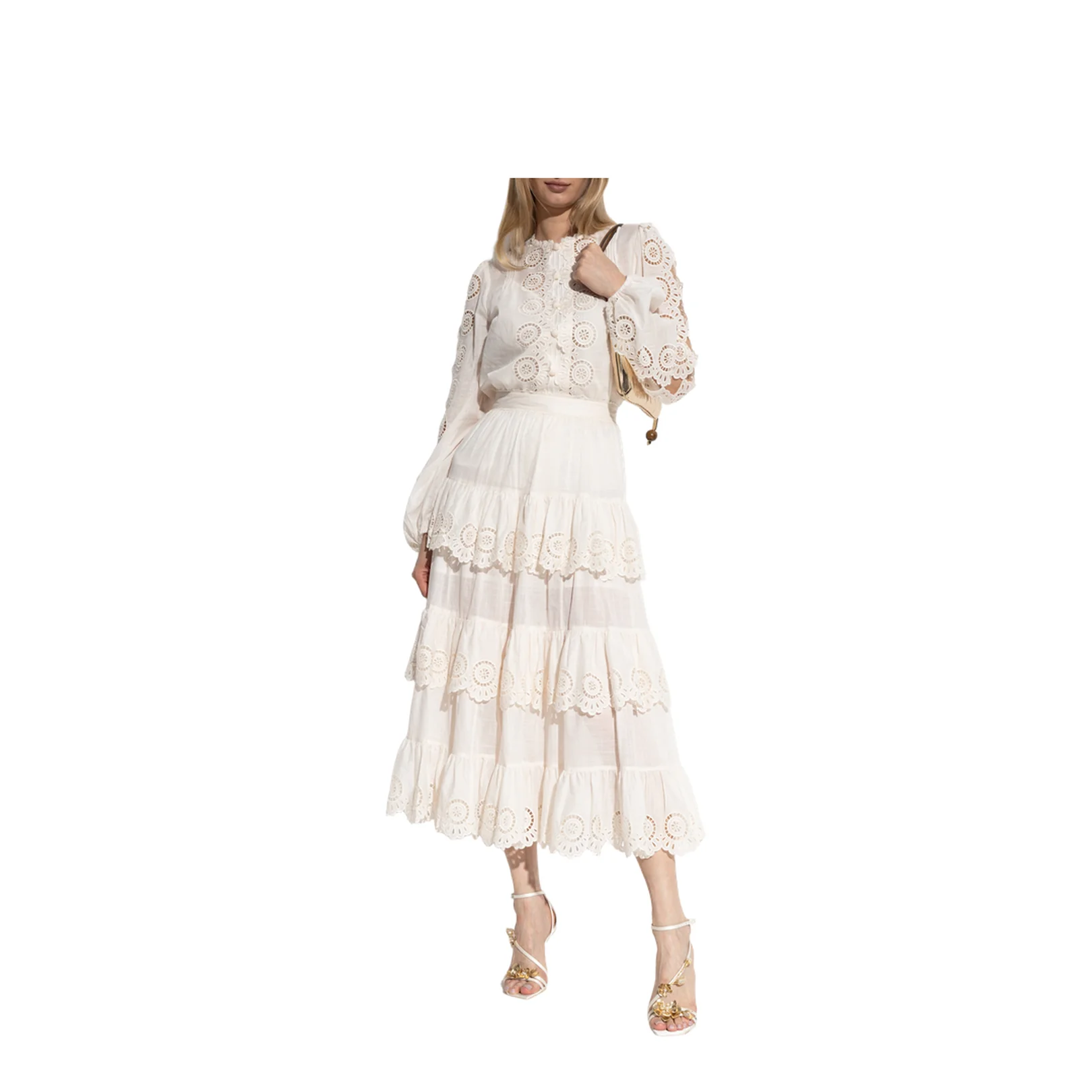 Ruffled Skirt Cream - Image 2
