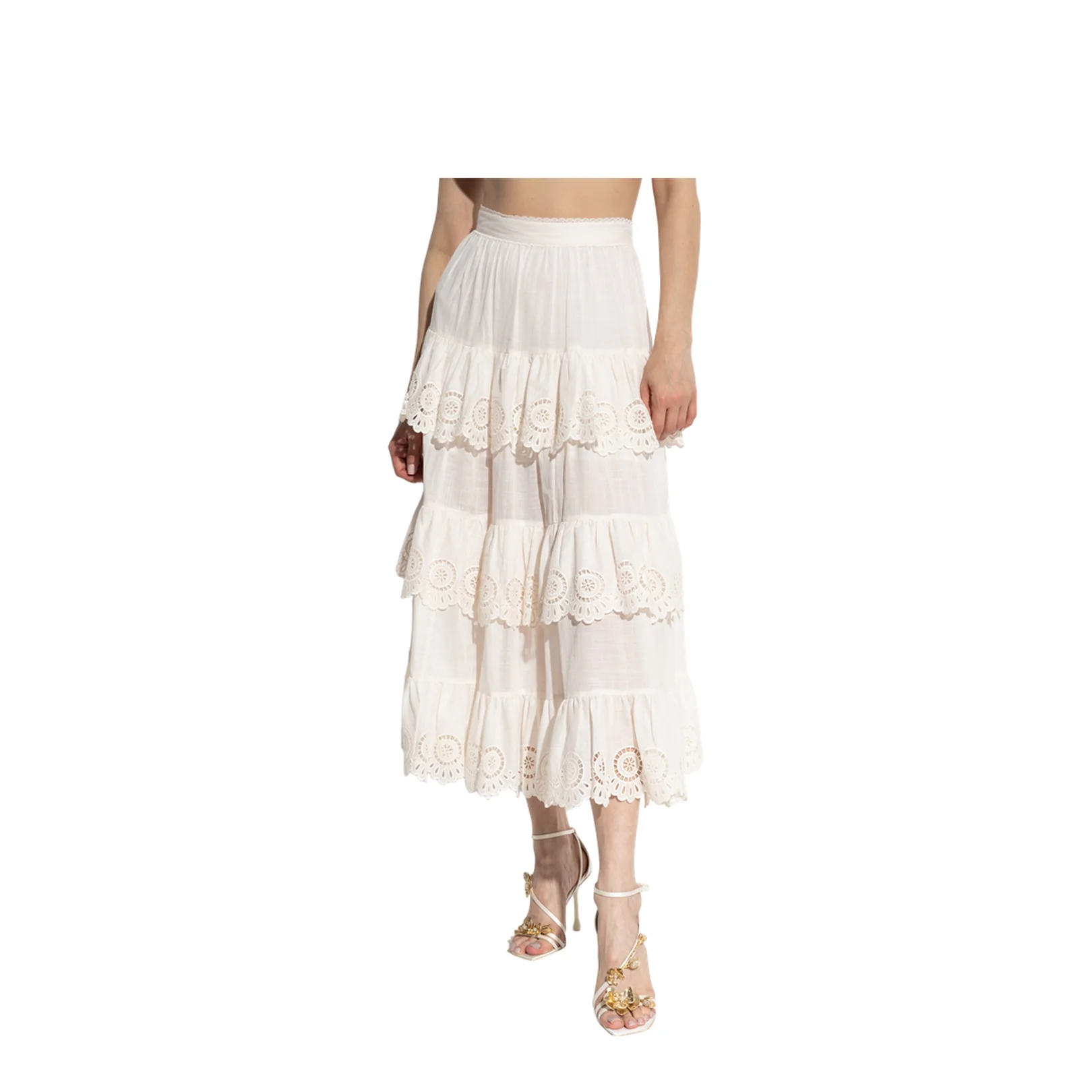 Ruffled Skirt Cream - Image 3