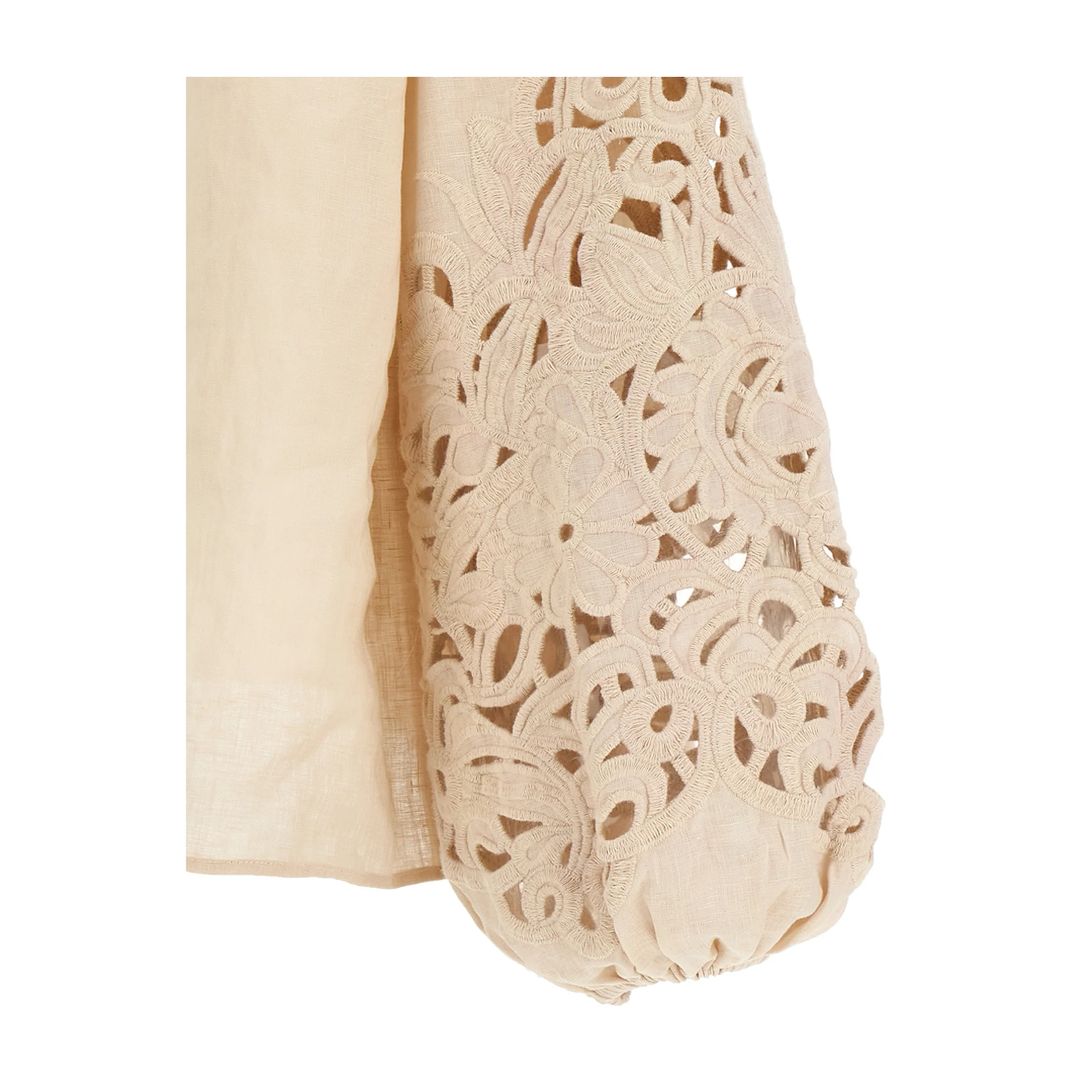 Linen Embroidered Wylie Blouse Cream - Image 4