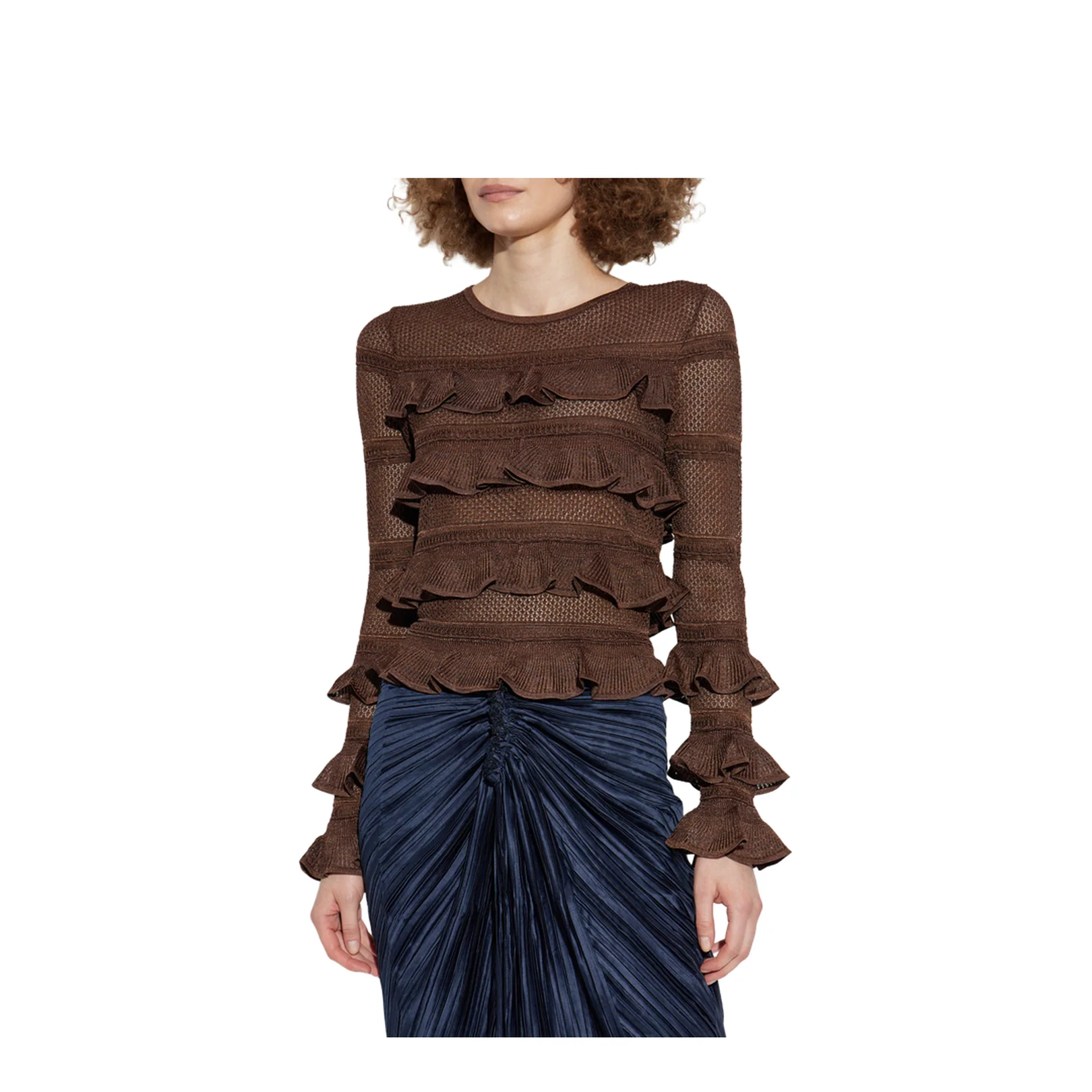 Top Ruffles Deep Brown - Image 3