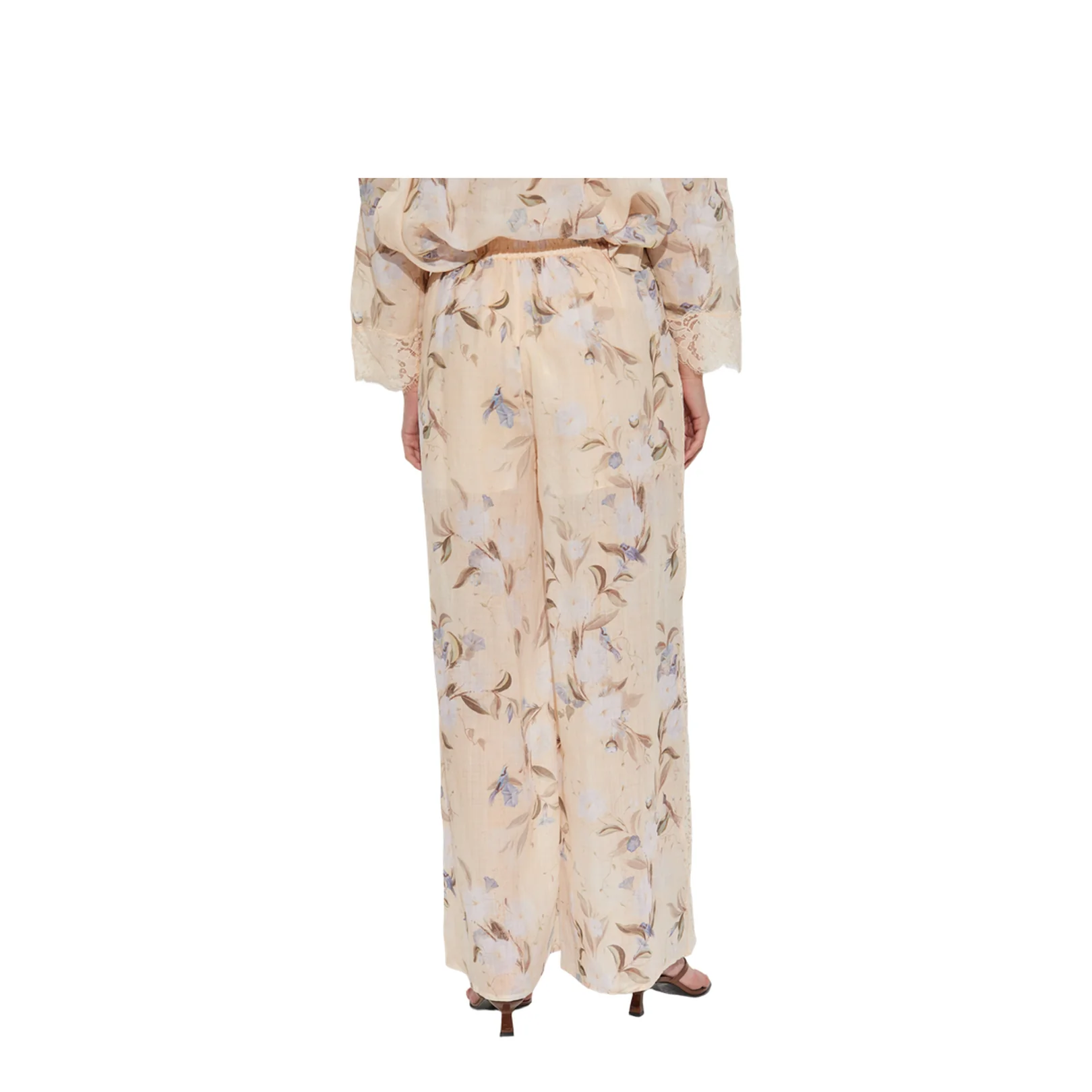 Trousers Lace Inserts Floral Pattern - Image 4