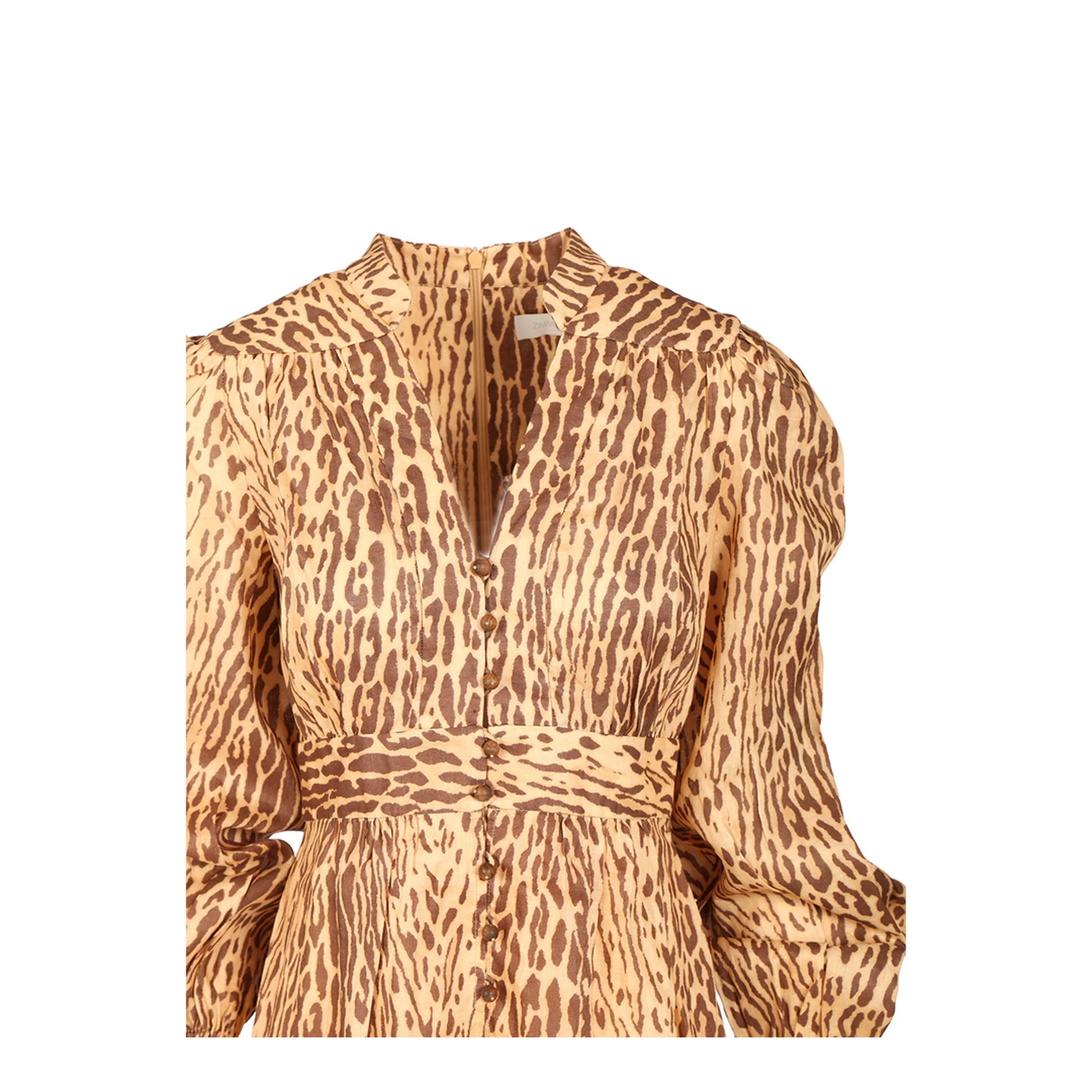 Leopard Print Button Front Dress - Image 4